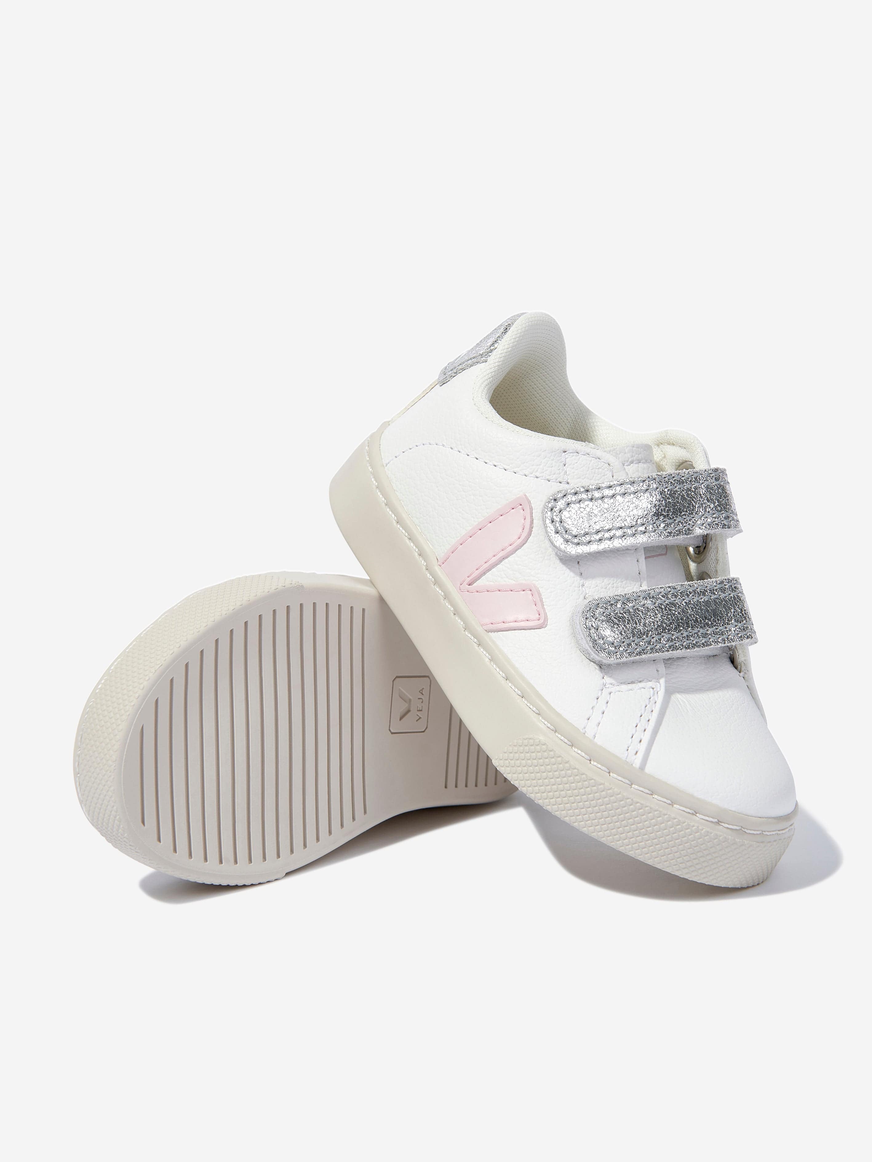 Veja Girls ChromeFree Leather Esplar Trainers in White