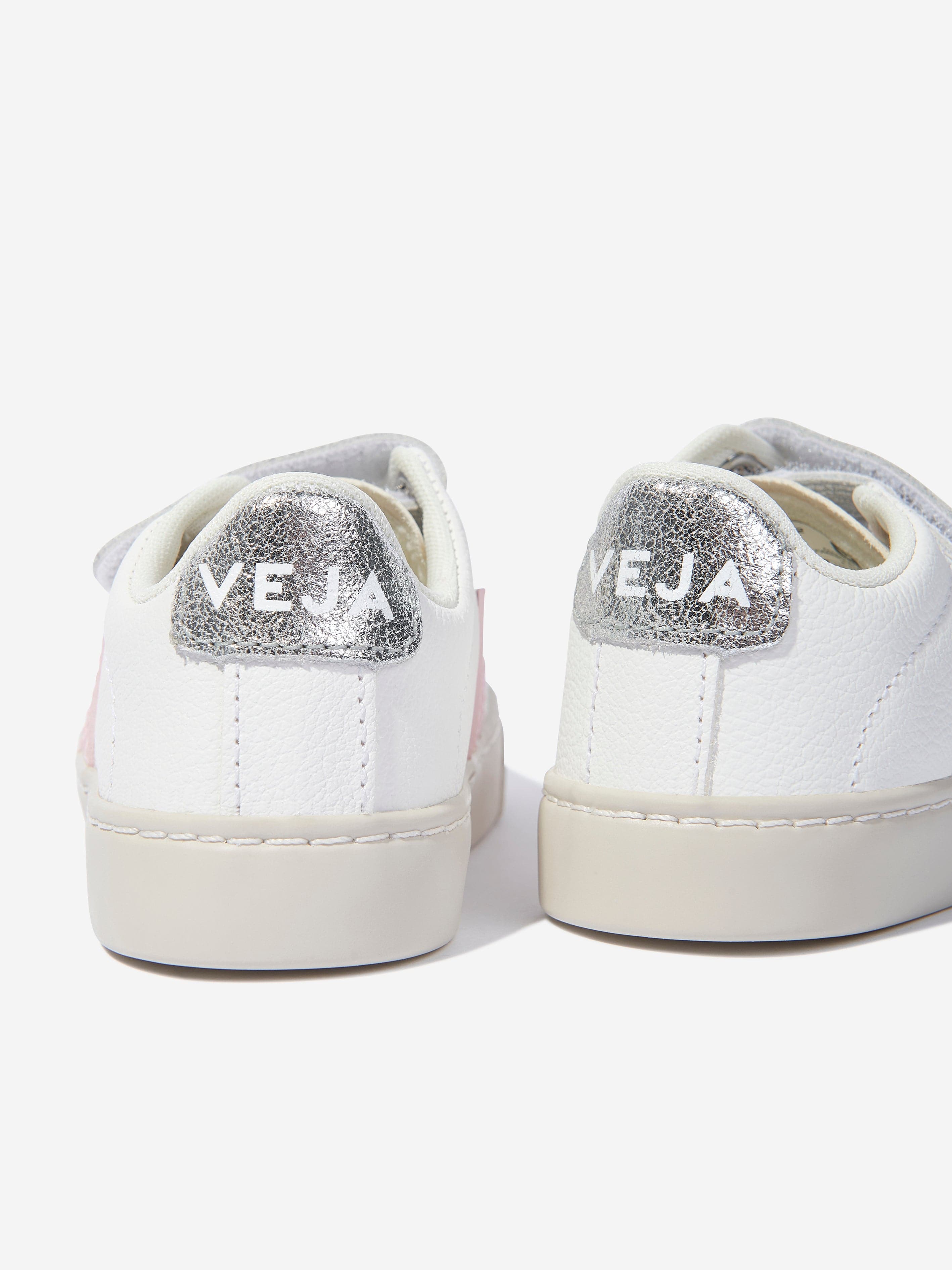 Veja Girls ChromeFree Leather Esplar Trainers in White