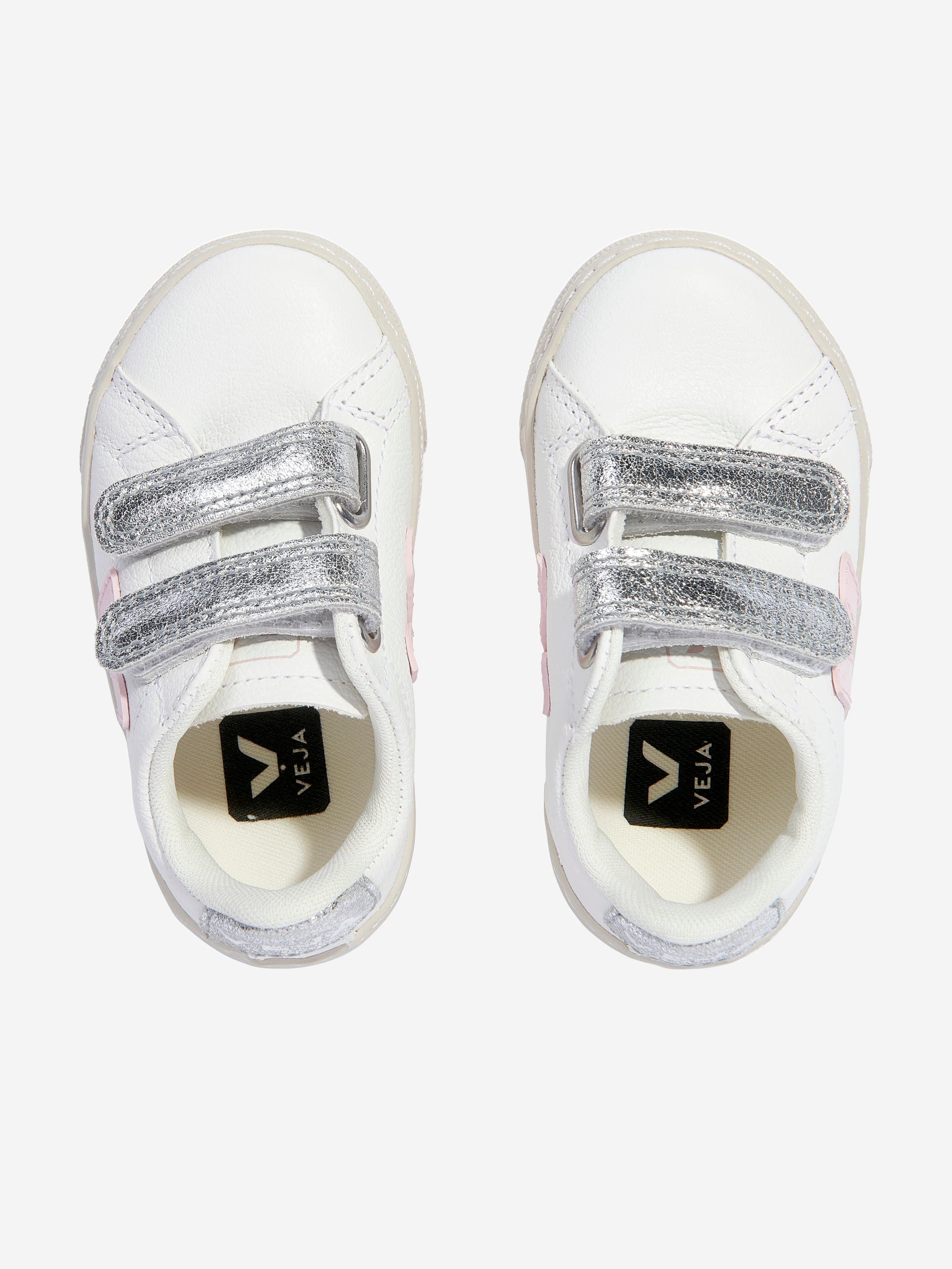 Veja Girls ChromeFree Leather Esplar Trainers in White