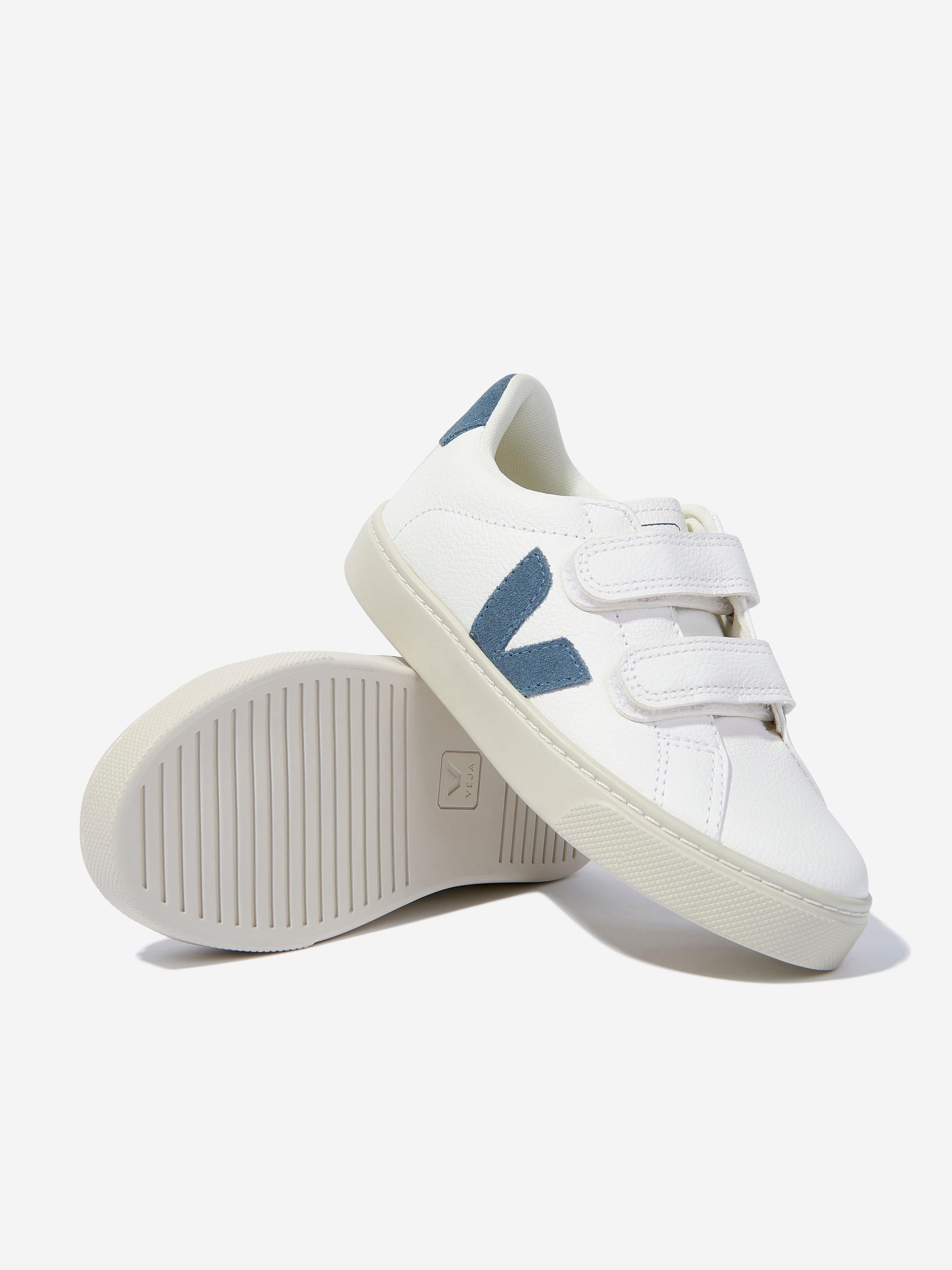 Veja Kids ChromeFree Leather Esplar Trainers in White