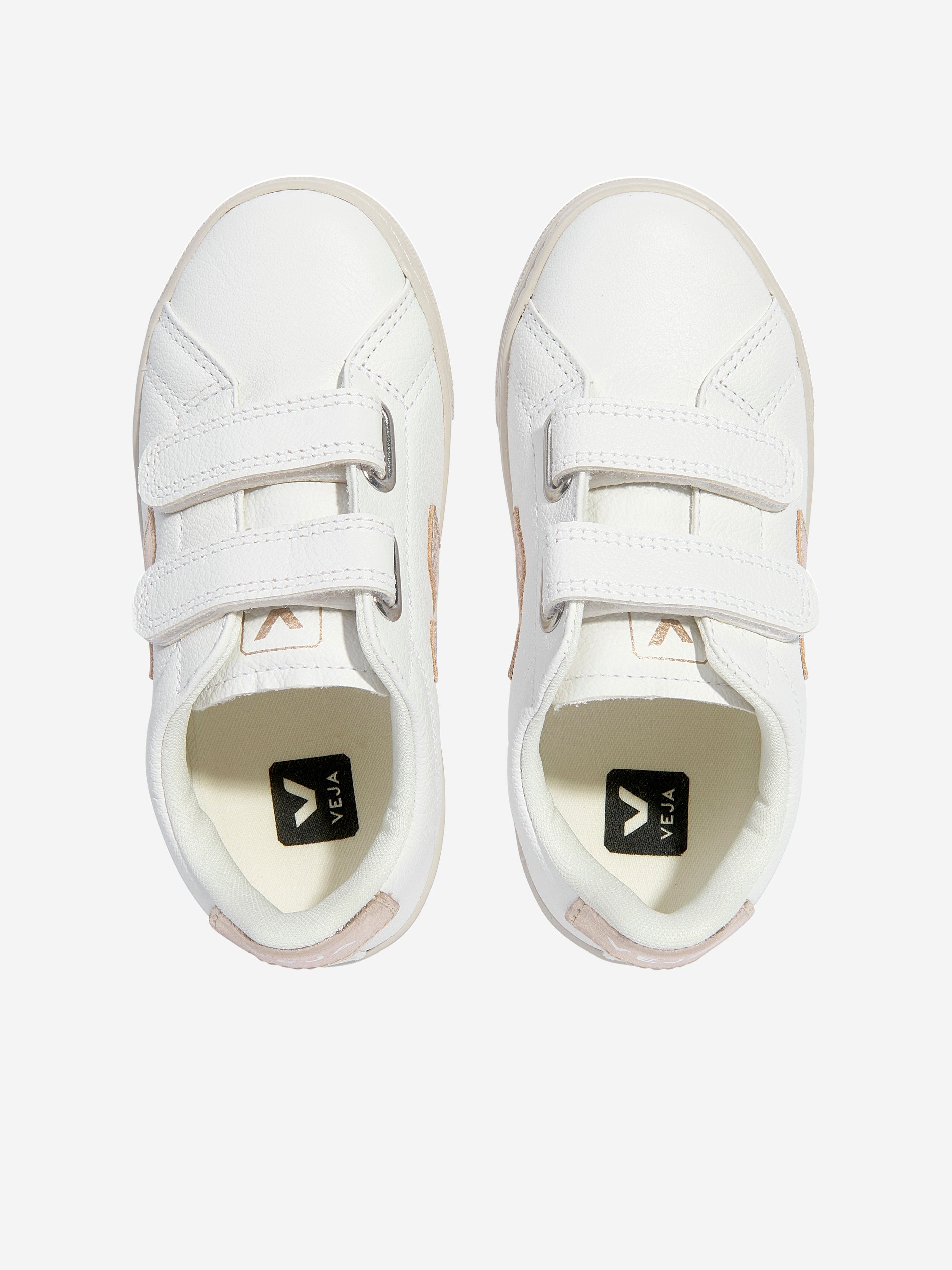 Veja Kids ChromeFree Leather Esplar Trainers in White