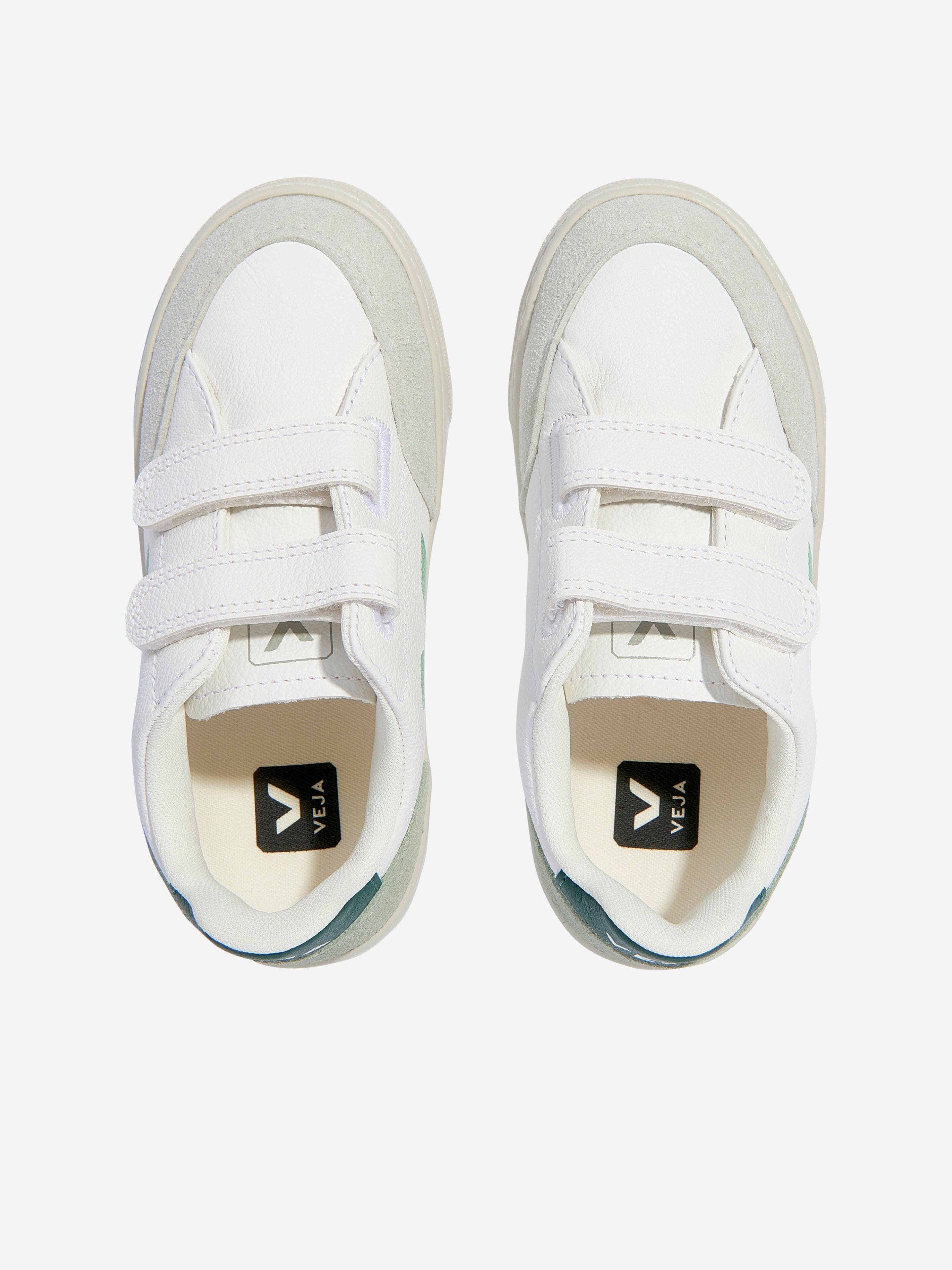 Veja Boys ChromeFree Leather V-12 Trainers in White