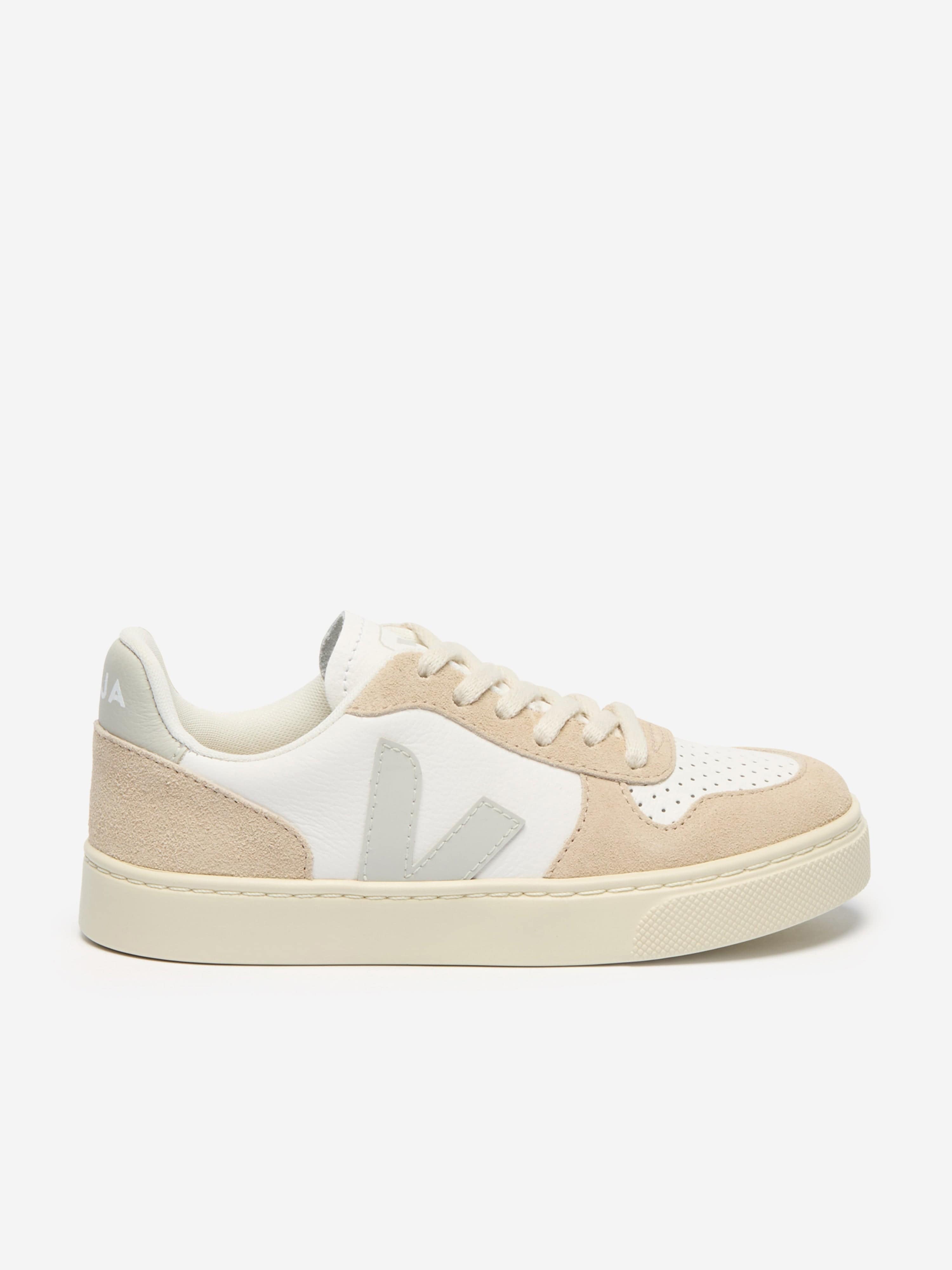 Veja Kids Small V-10 Laces Trainers in White
