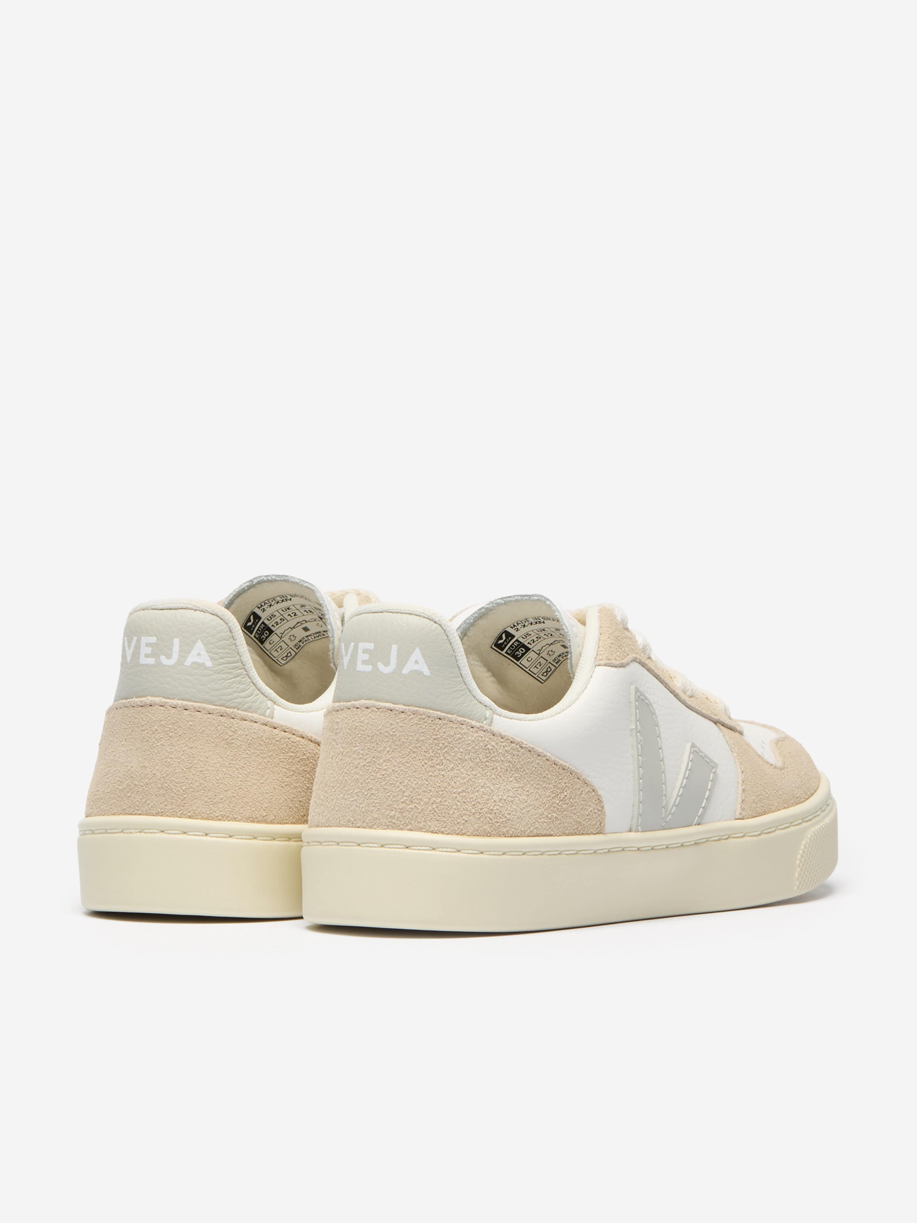 Veja Kids Small V-10 Laces Trainers in White
