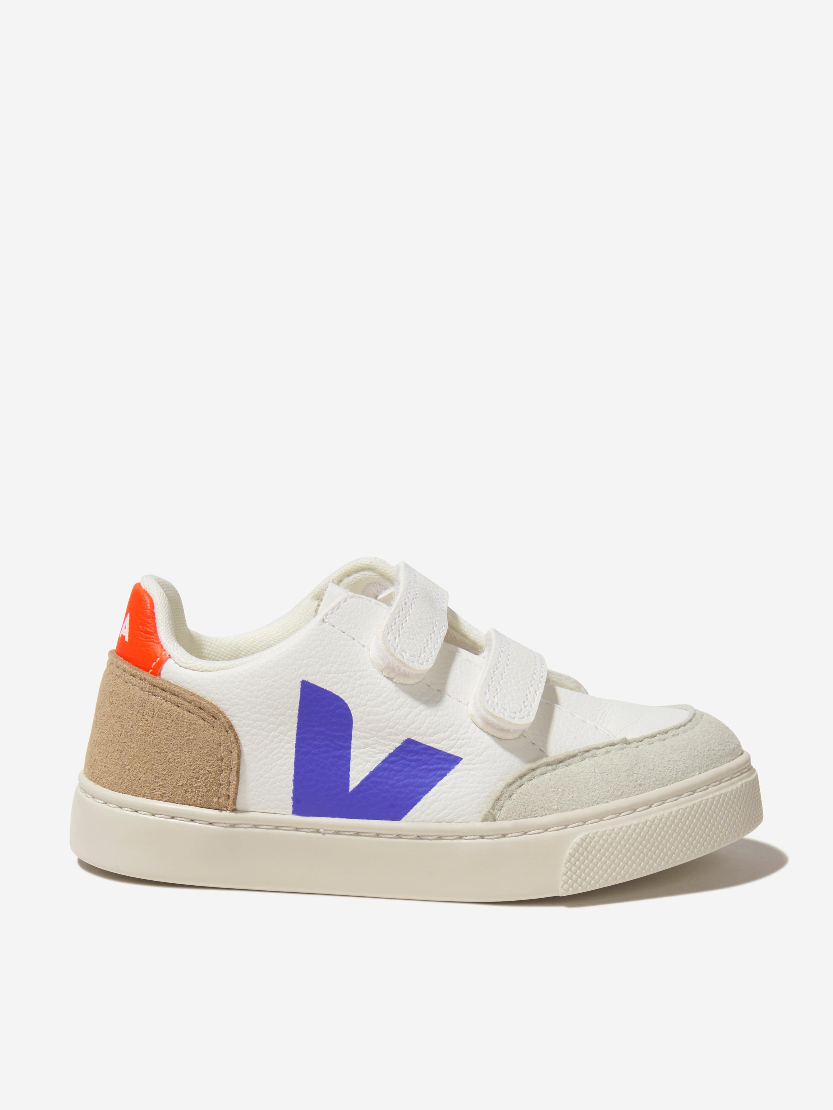 Veja Kids ChromeFree Leather V-12 Trainers in White