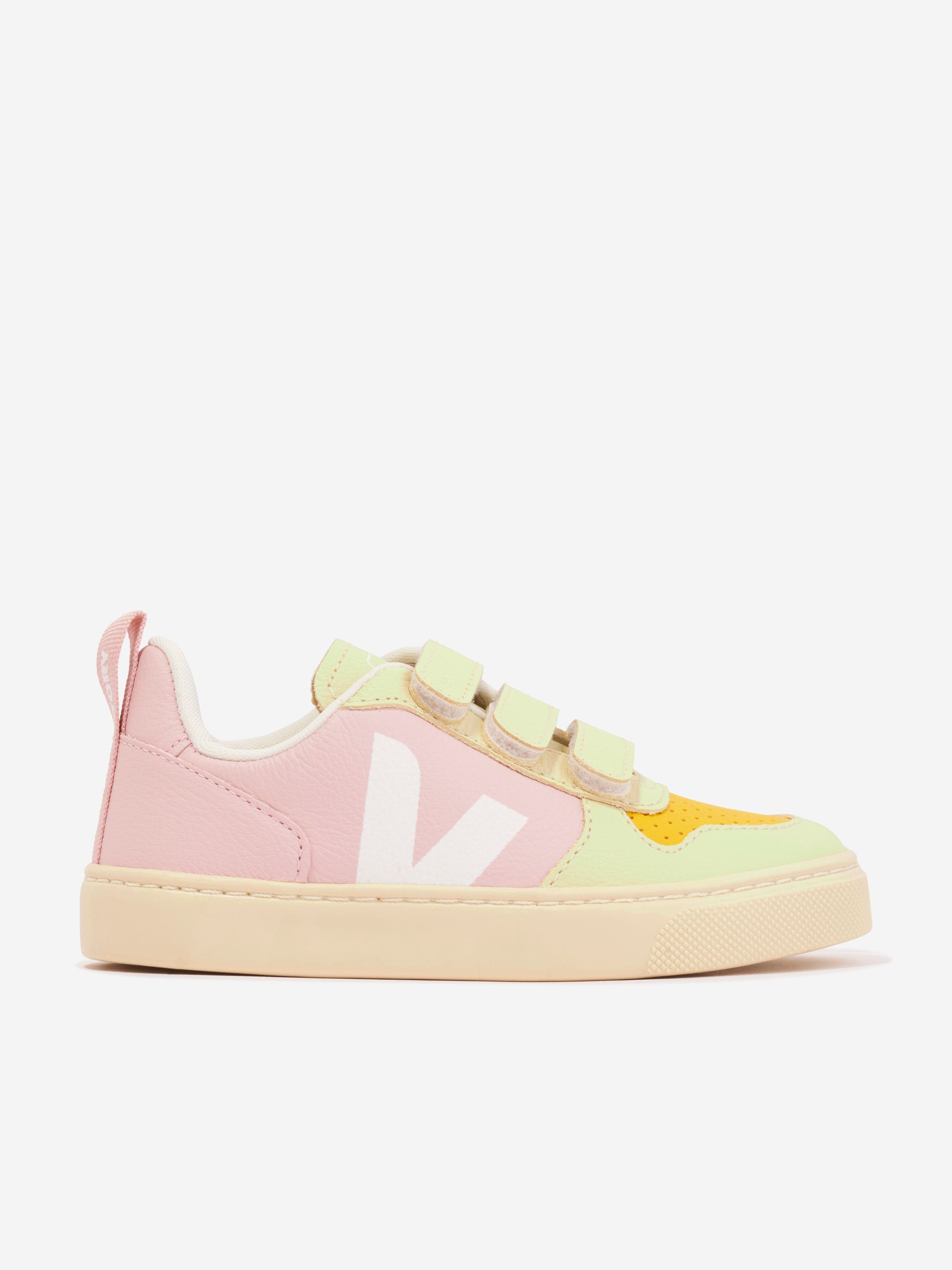 Veja Girls Small V-10 Animal Observatory Trainers in Pink