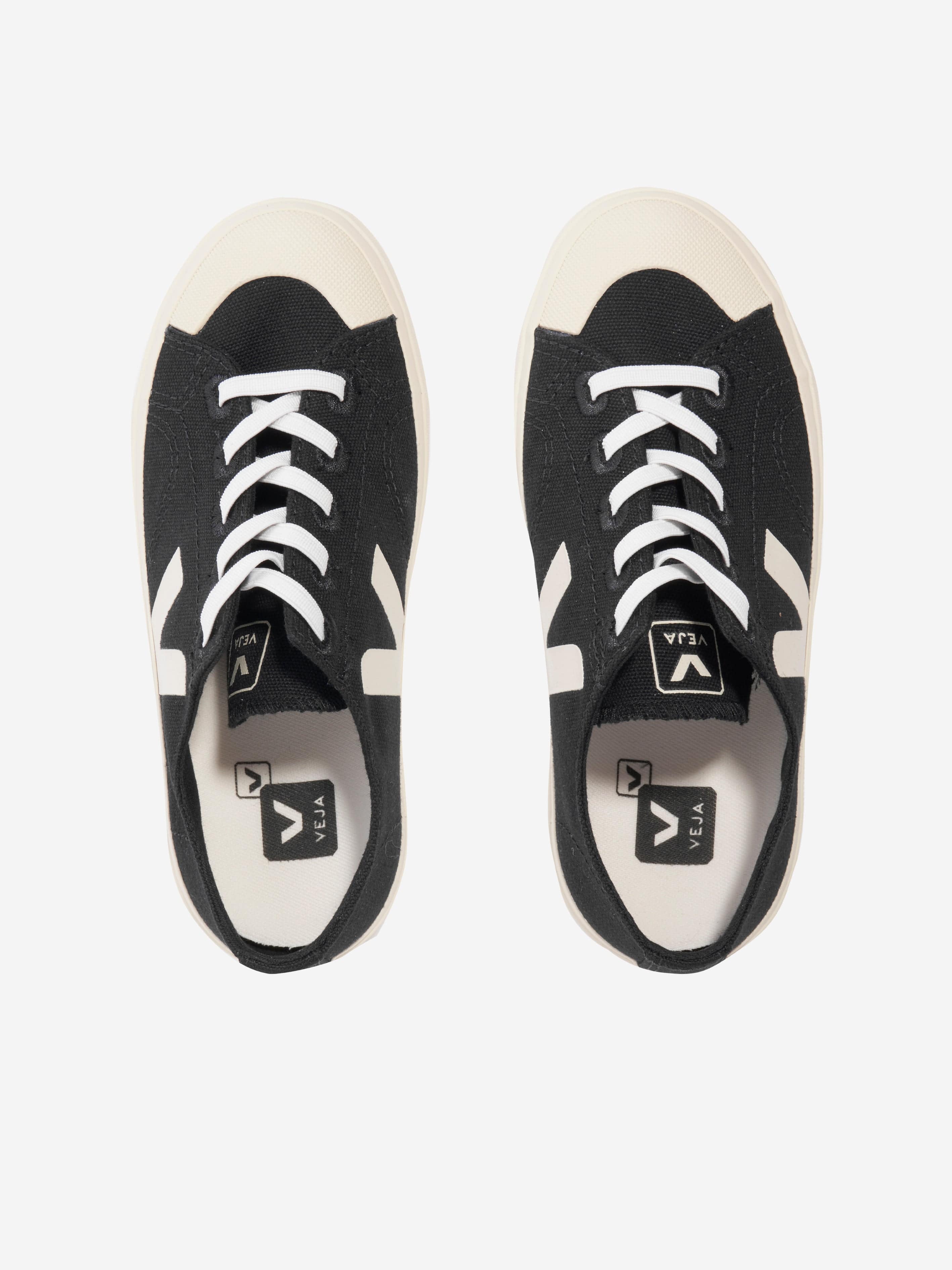 Veja Kids Small Flip El Lace Up Trainers in Black