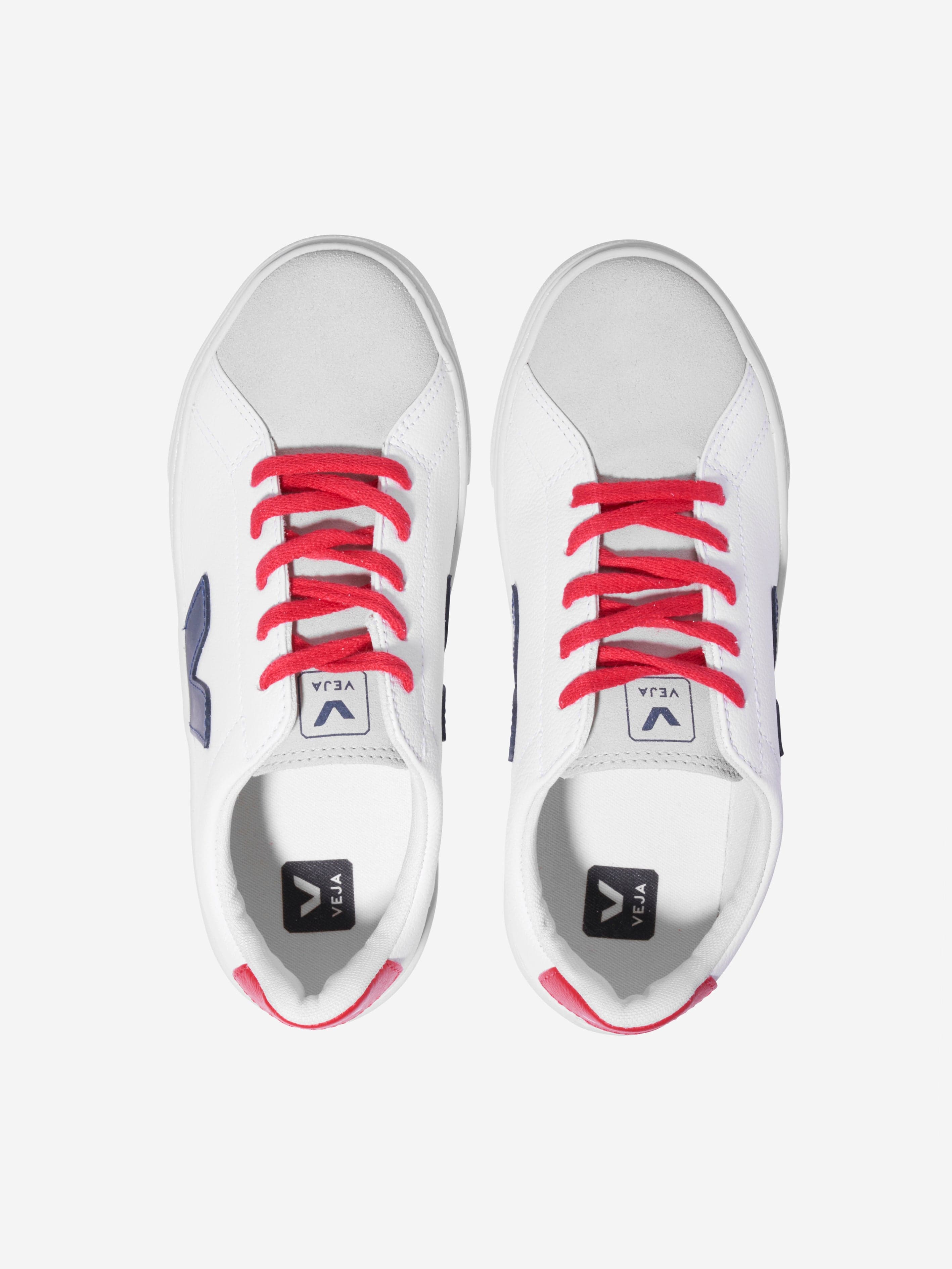 Veja Kids Small Esplar Lace Up Trainers in White