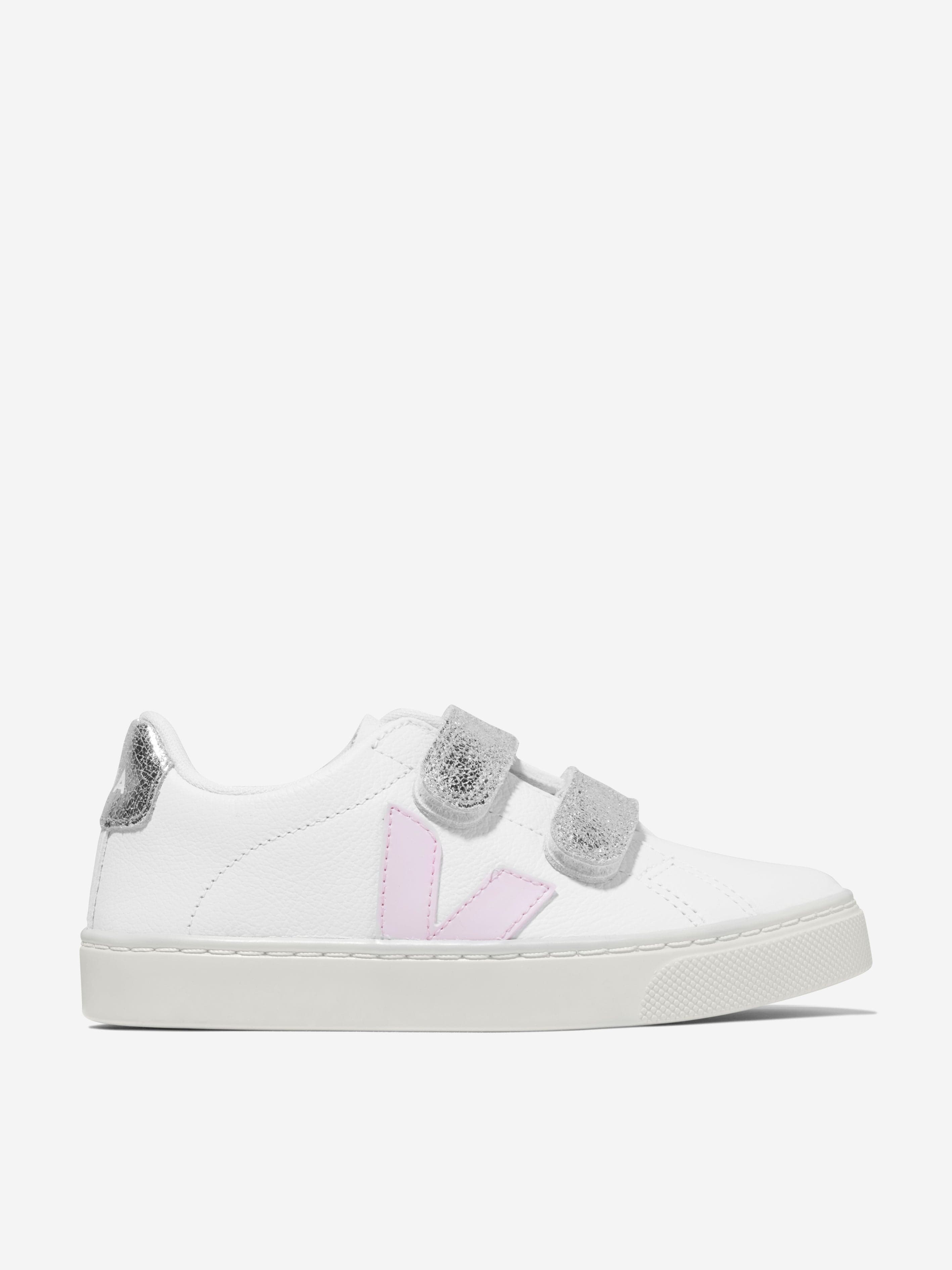 Veja Girls ChromeFree Leather Esplar Trainers in White