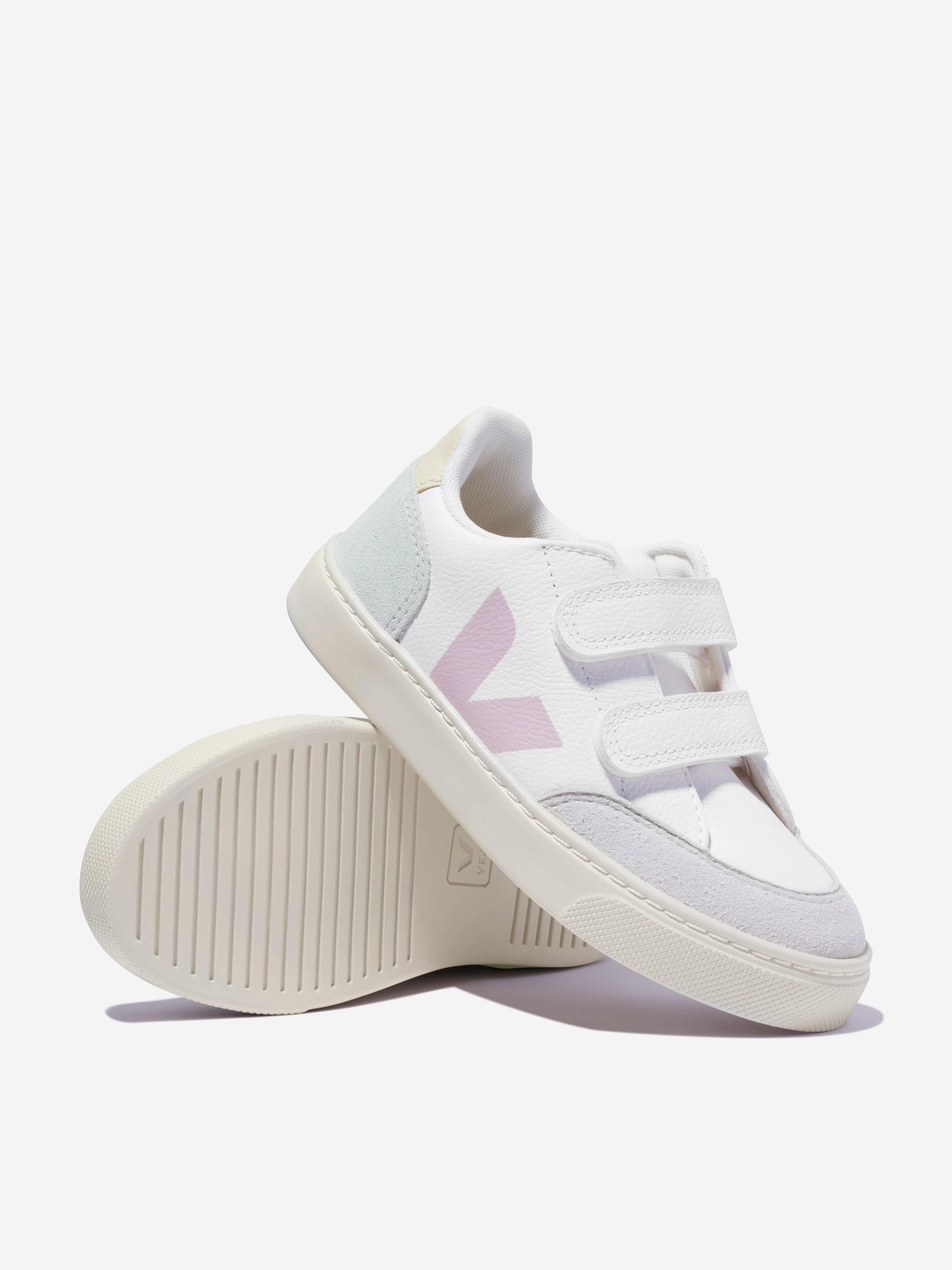 Veja Kids Small V-12 Velcro Trainers in Multicolour