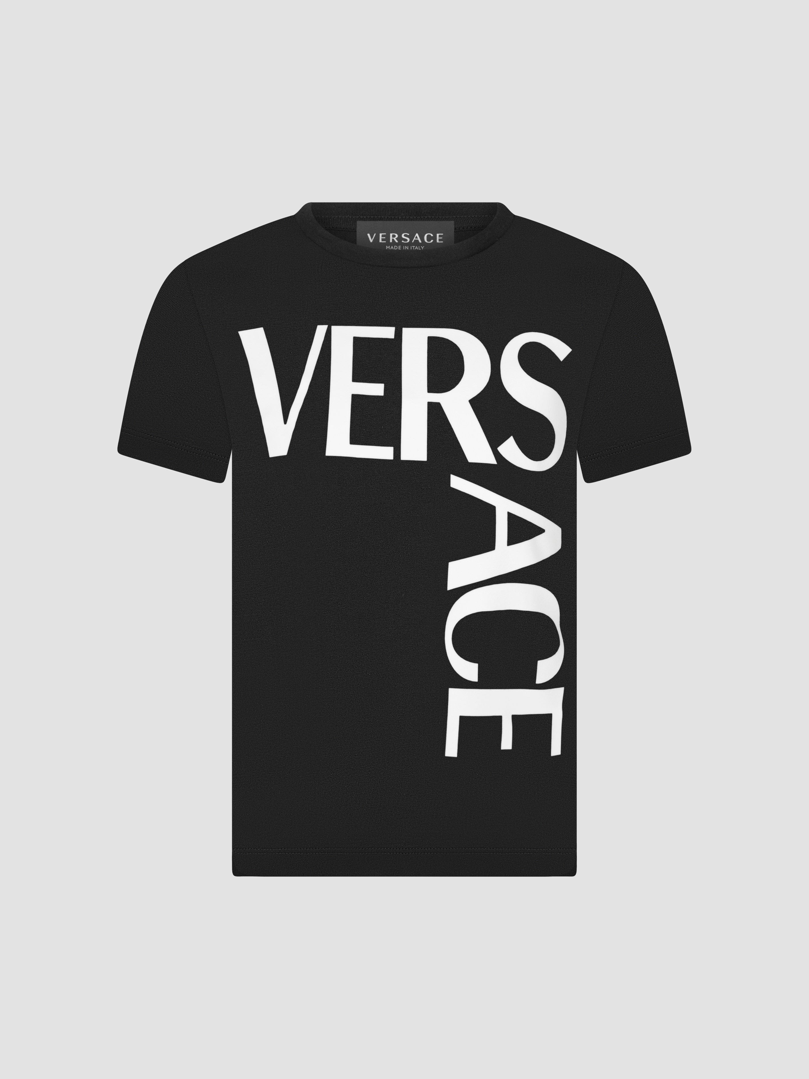 Versace Girls Cotton Jersey Logo T-Shirt