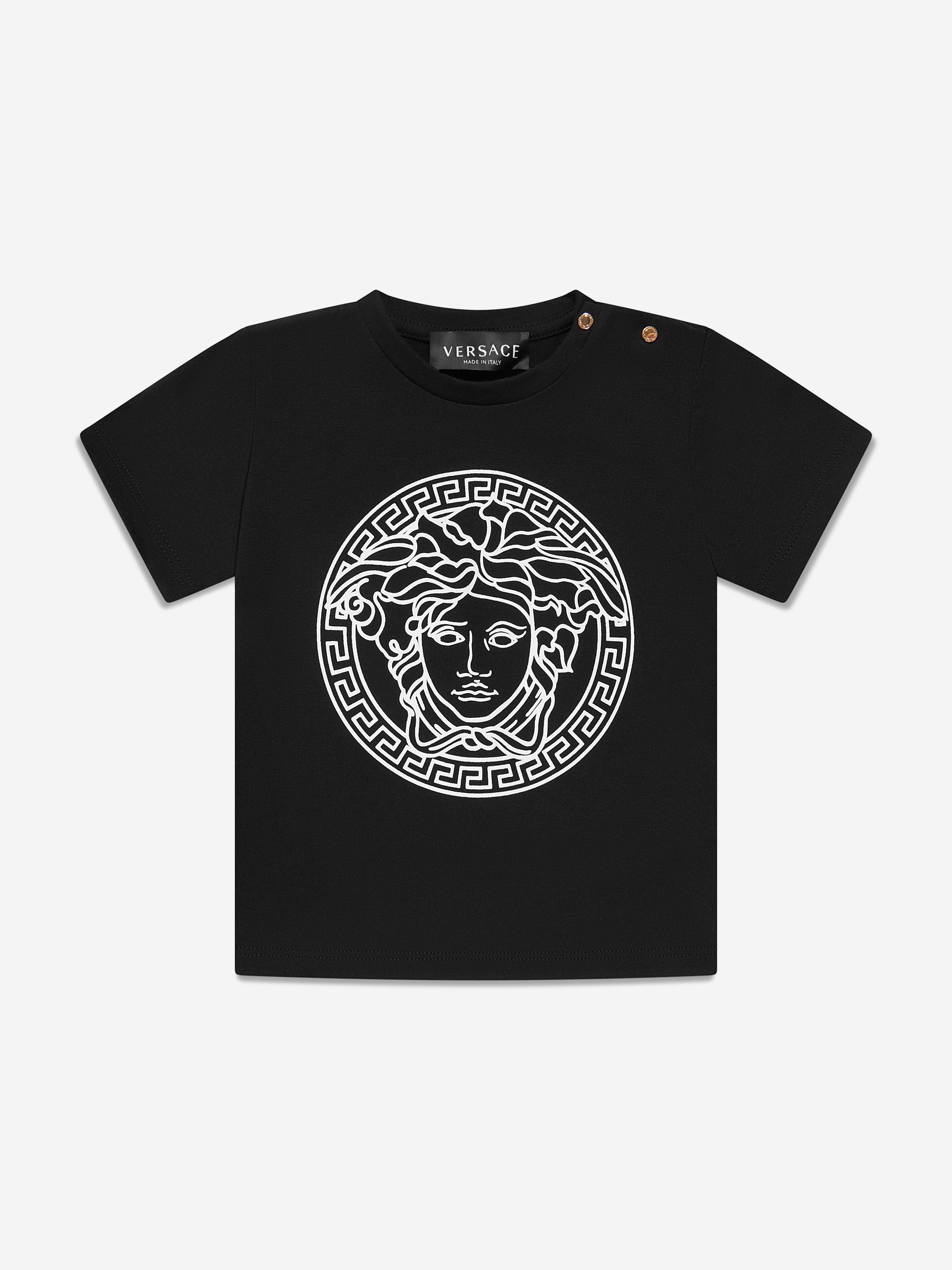 Versace Baby Medusa Logo T-Shirt in Black