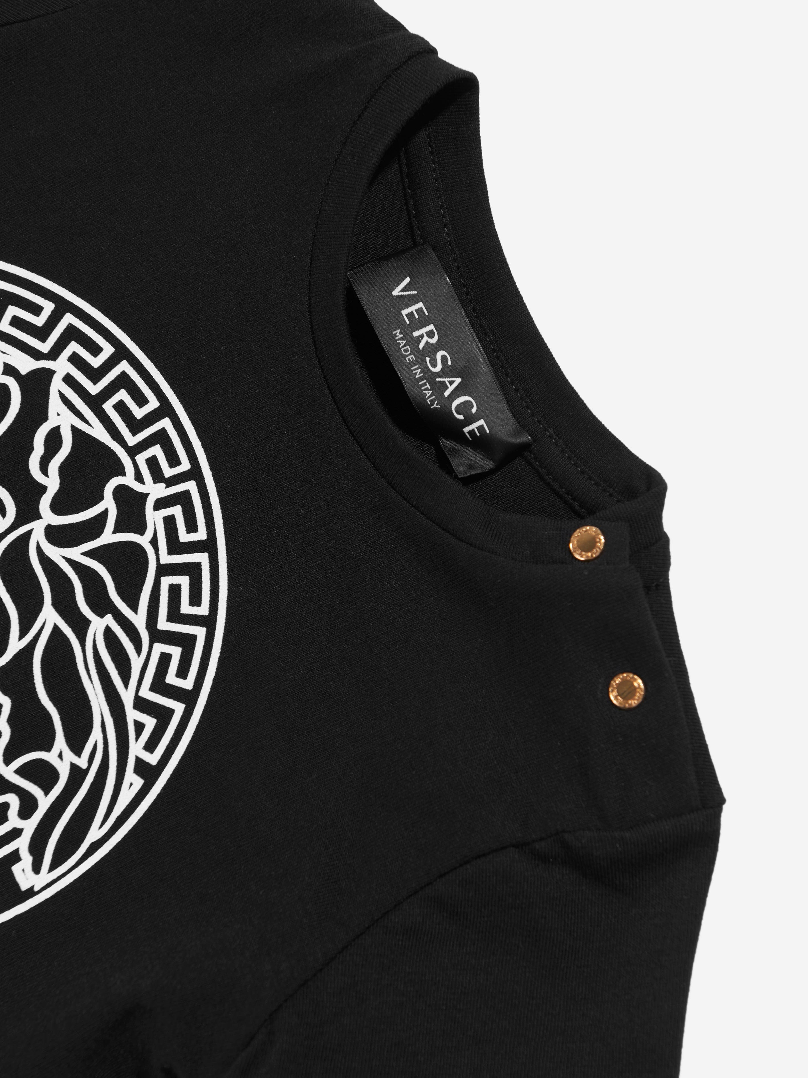 Versace Baby Medusa Logo T-Shirt in Black