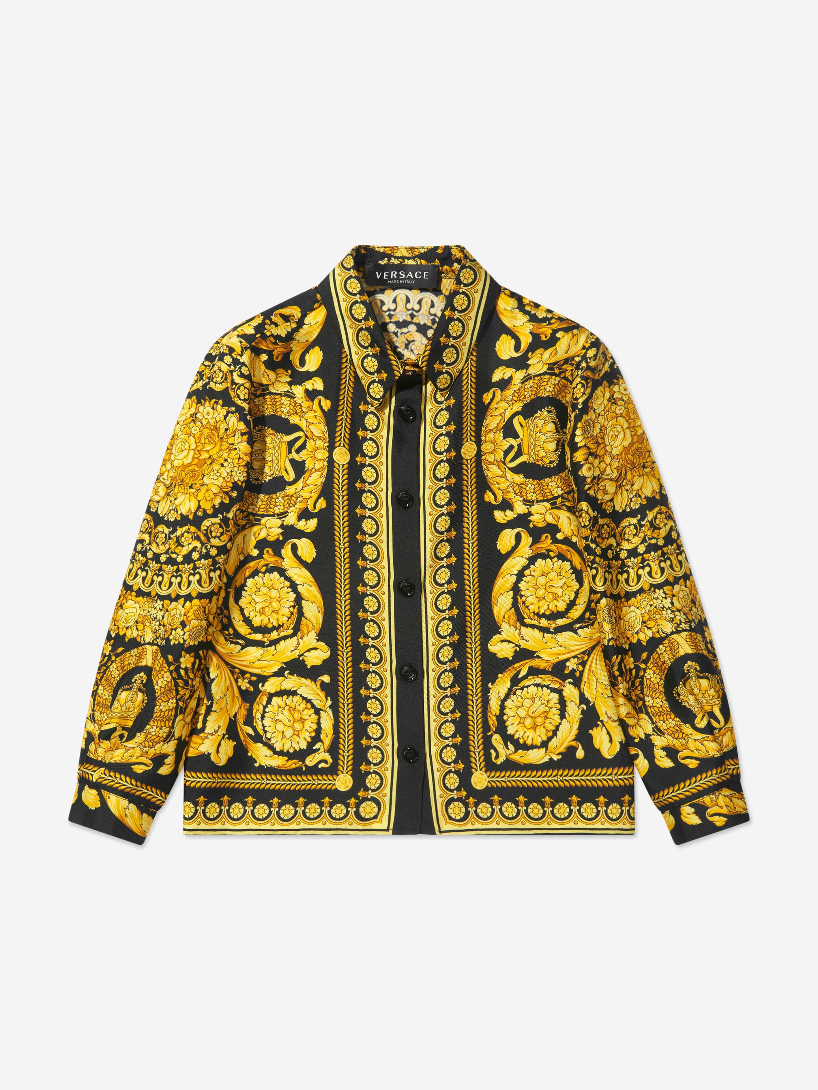 Versace Boys Silk Barocco Shirt