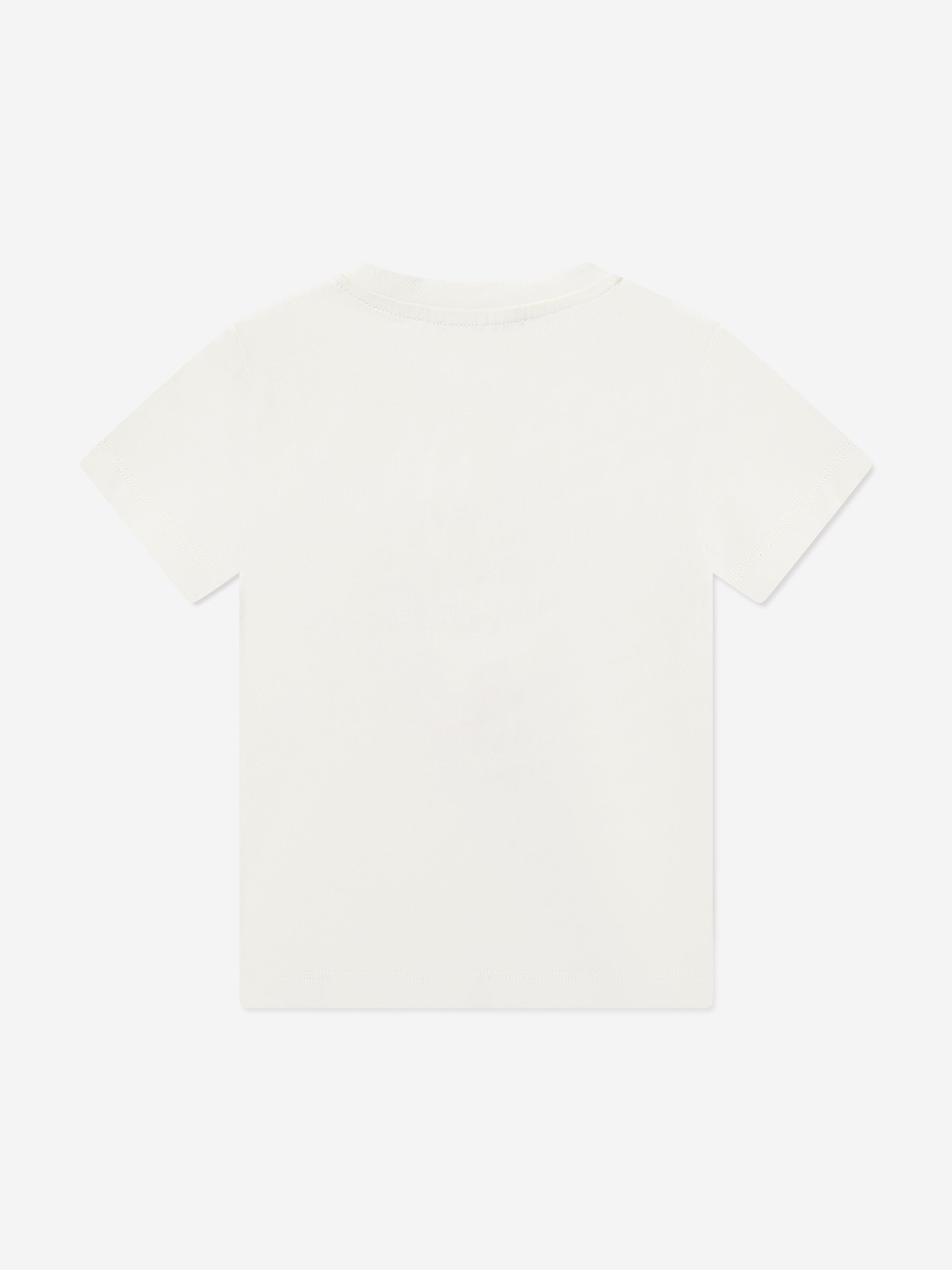 Versace Girls Glitter Logo T-Shirt in White