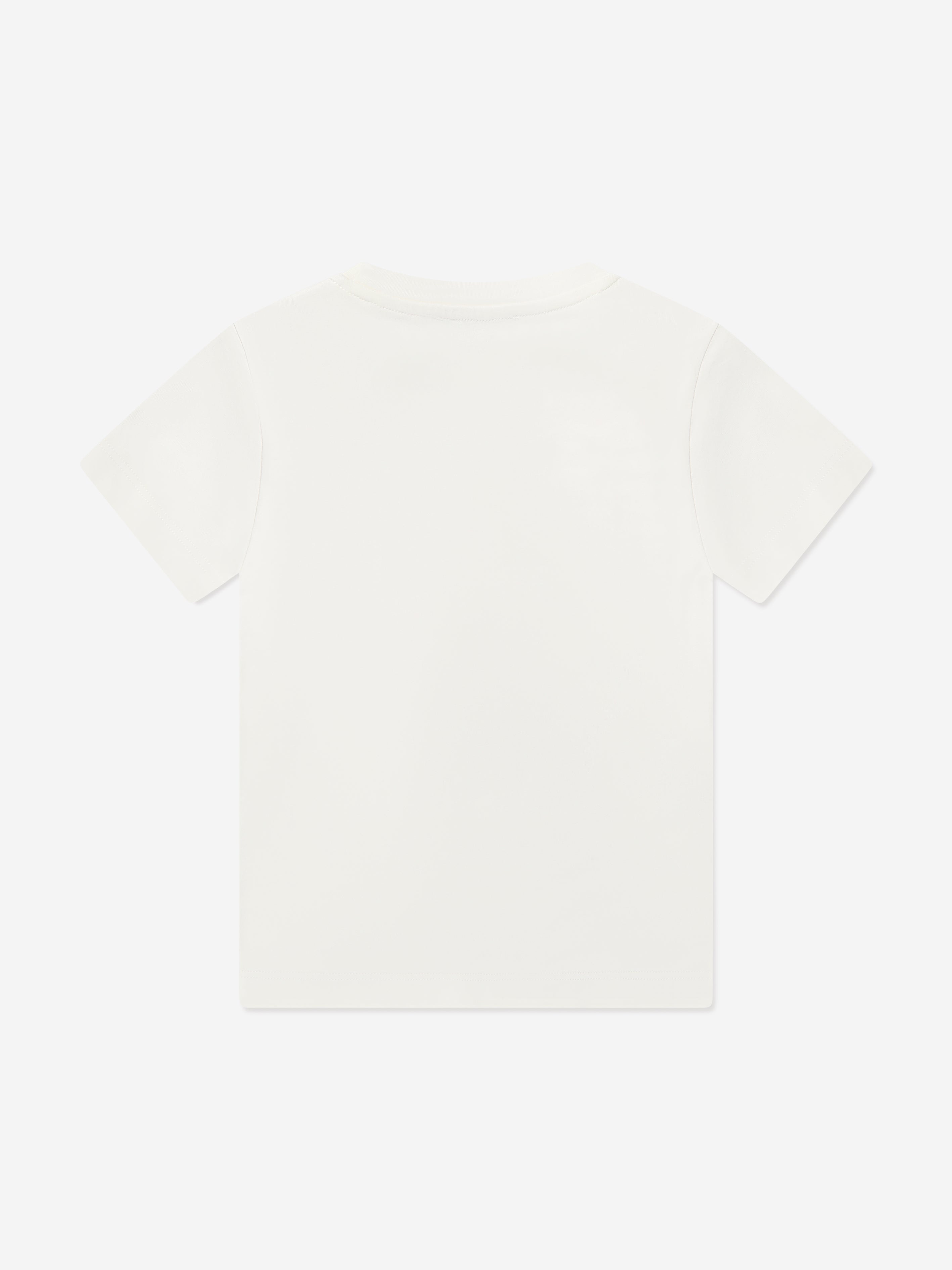 Versace Girls Glitter Medusa Logo T-Shirt in White