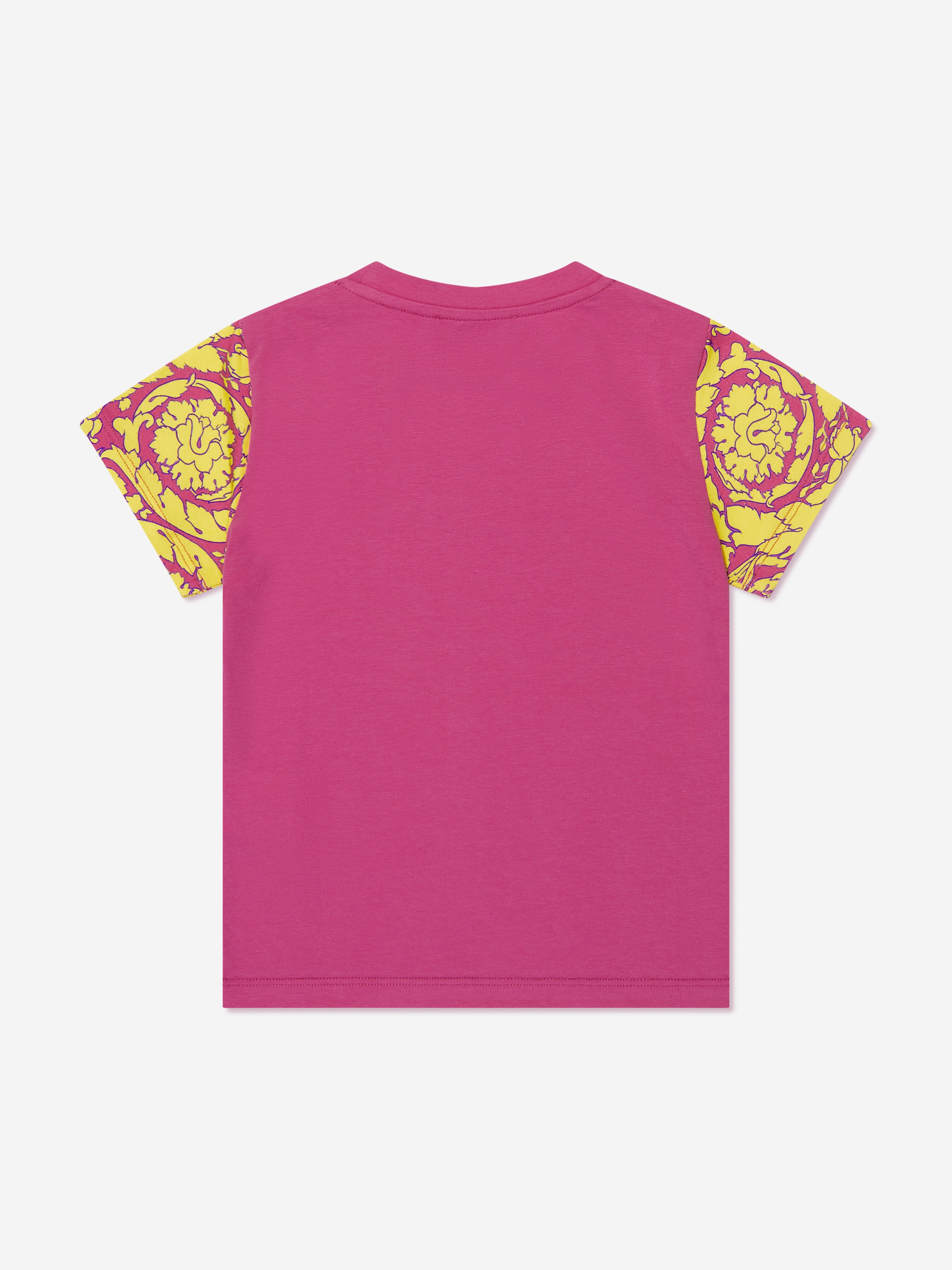 Versace Girls Barocco Logo T-Shirt in Pink