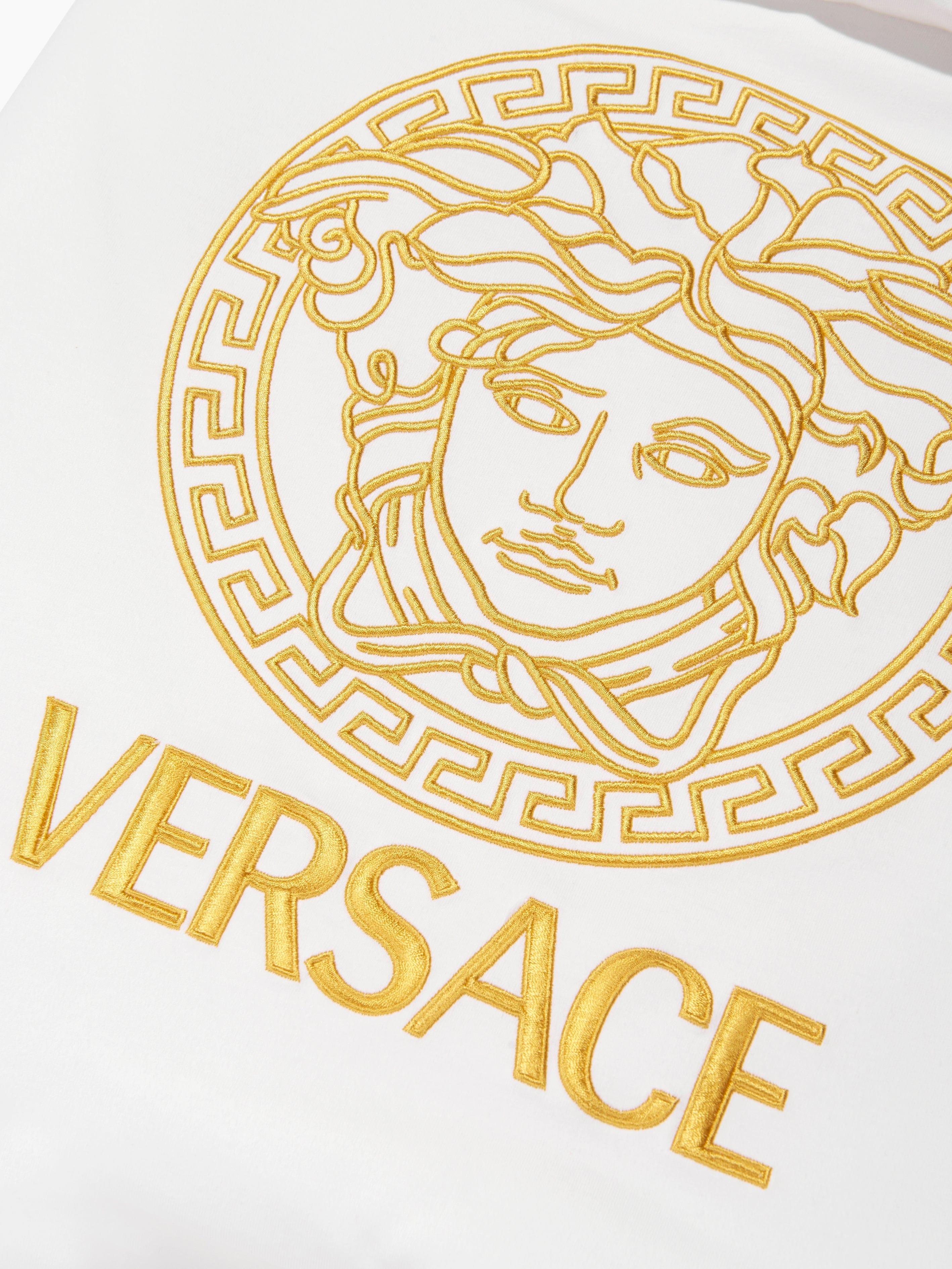 Versace Baby Barocco Logo Nest in White