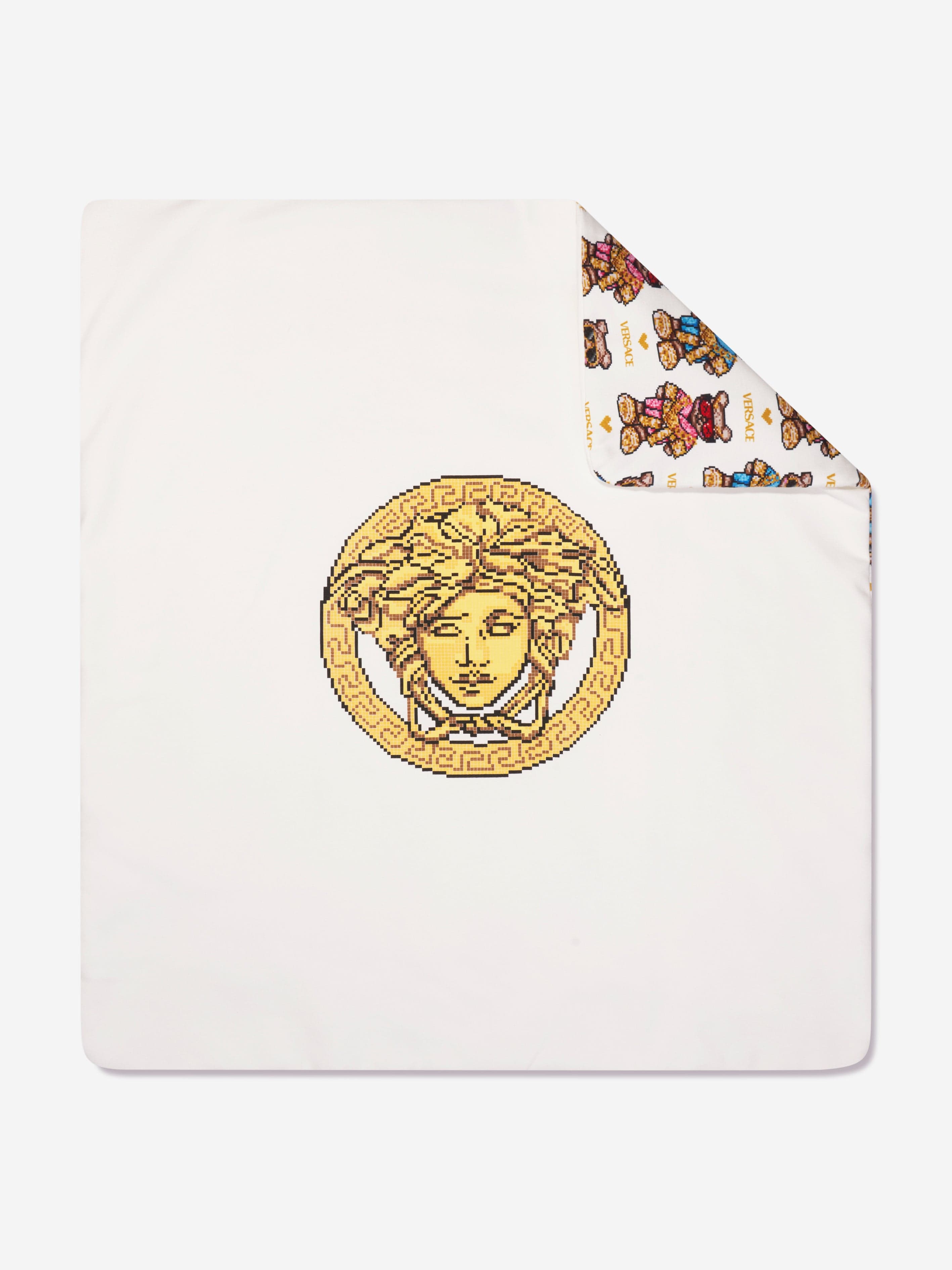 Versace Baby Logo Blanket in White