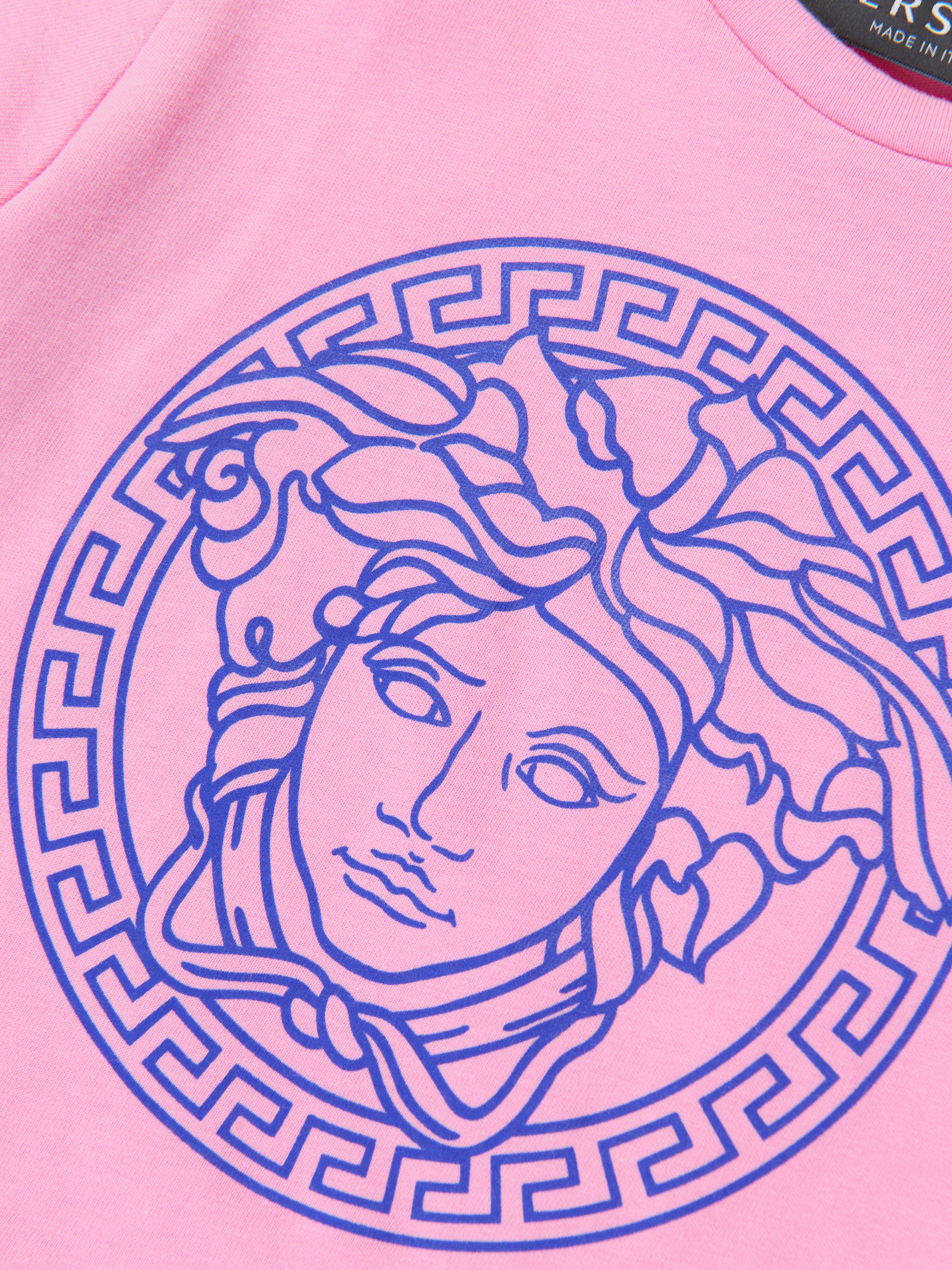 Versace Baby Girls Medusa Logo T-Shirt in Pink