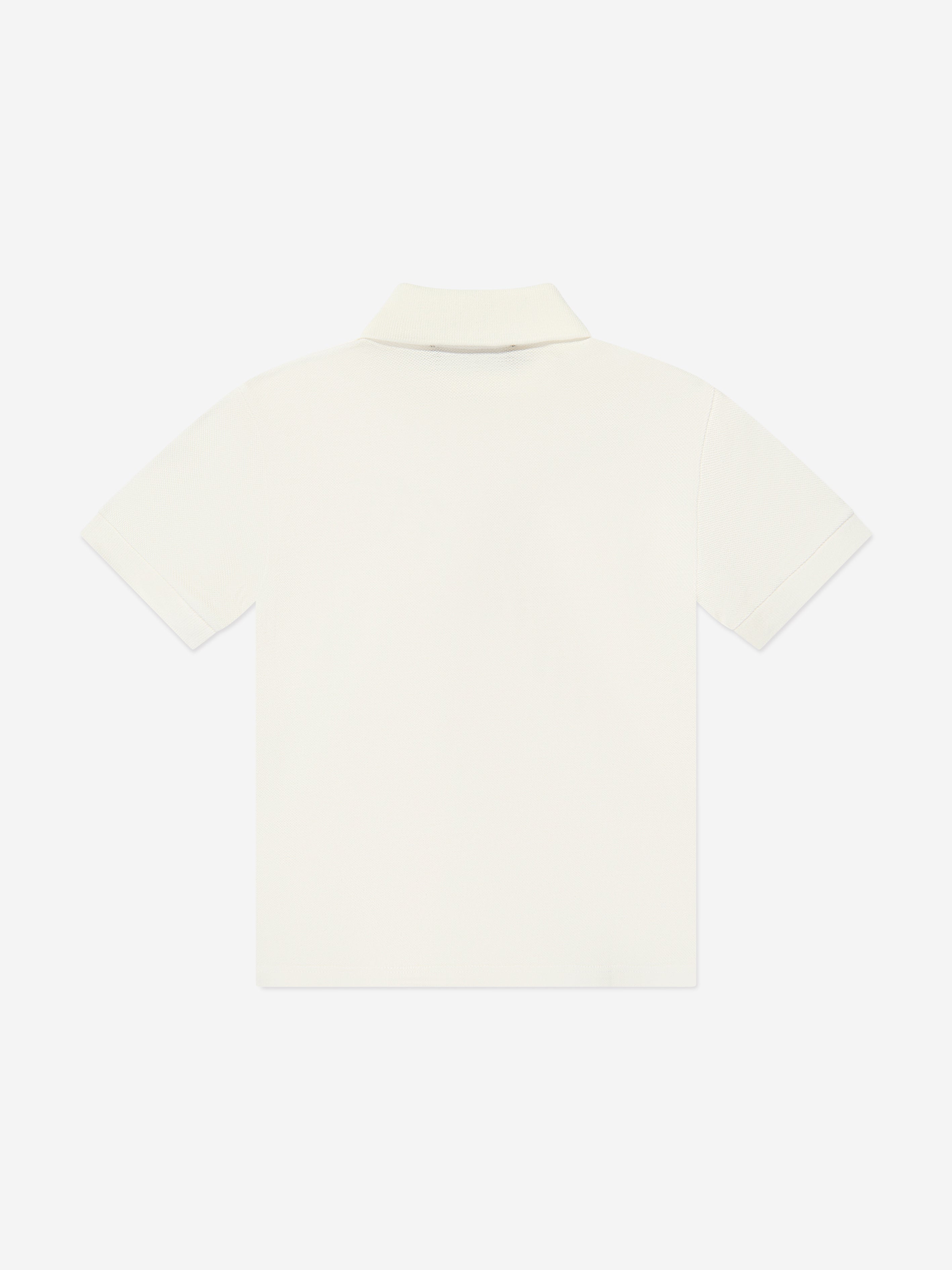 Versace Boys Logo Polo Shirt in White