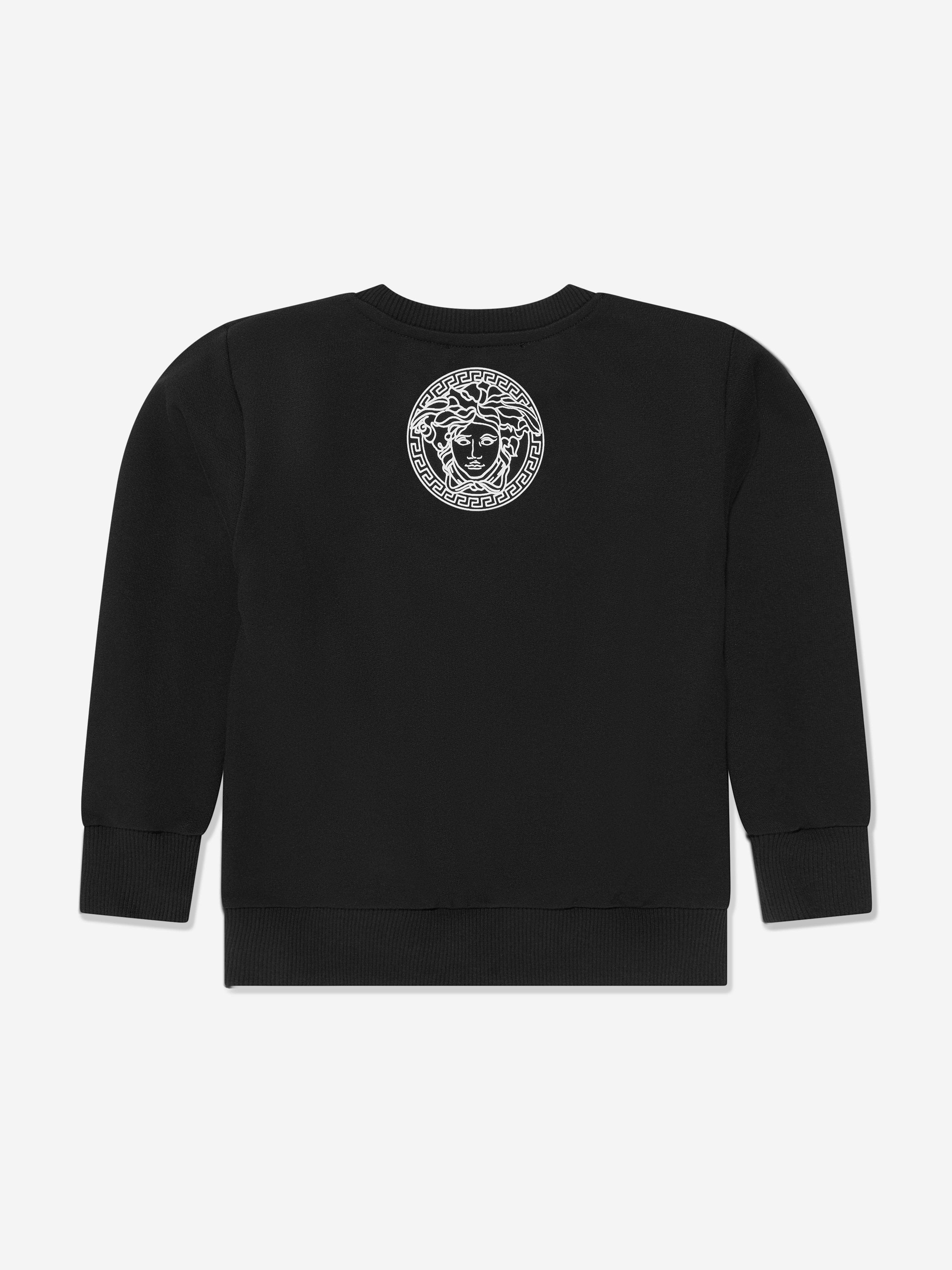 Versace Boys Logo Sweatshirt in Black