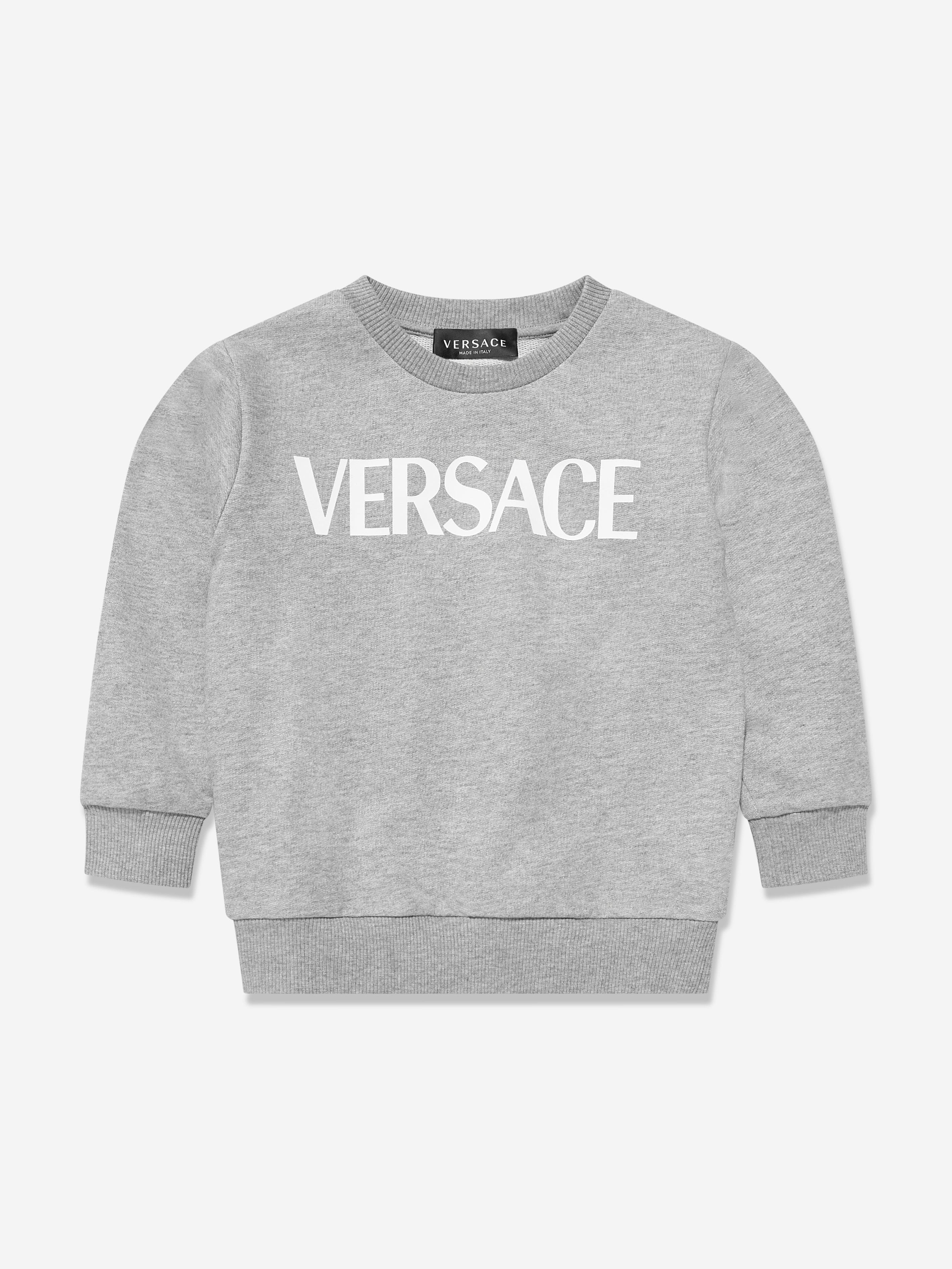 Versace Boys Logo Sweatshirt in Grey