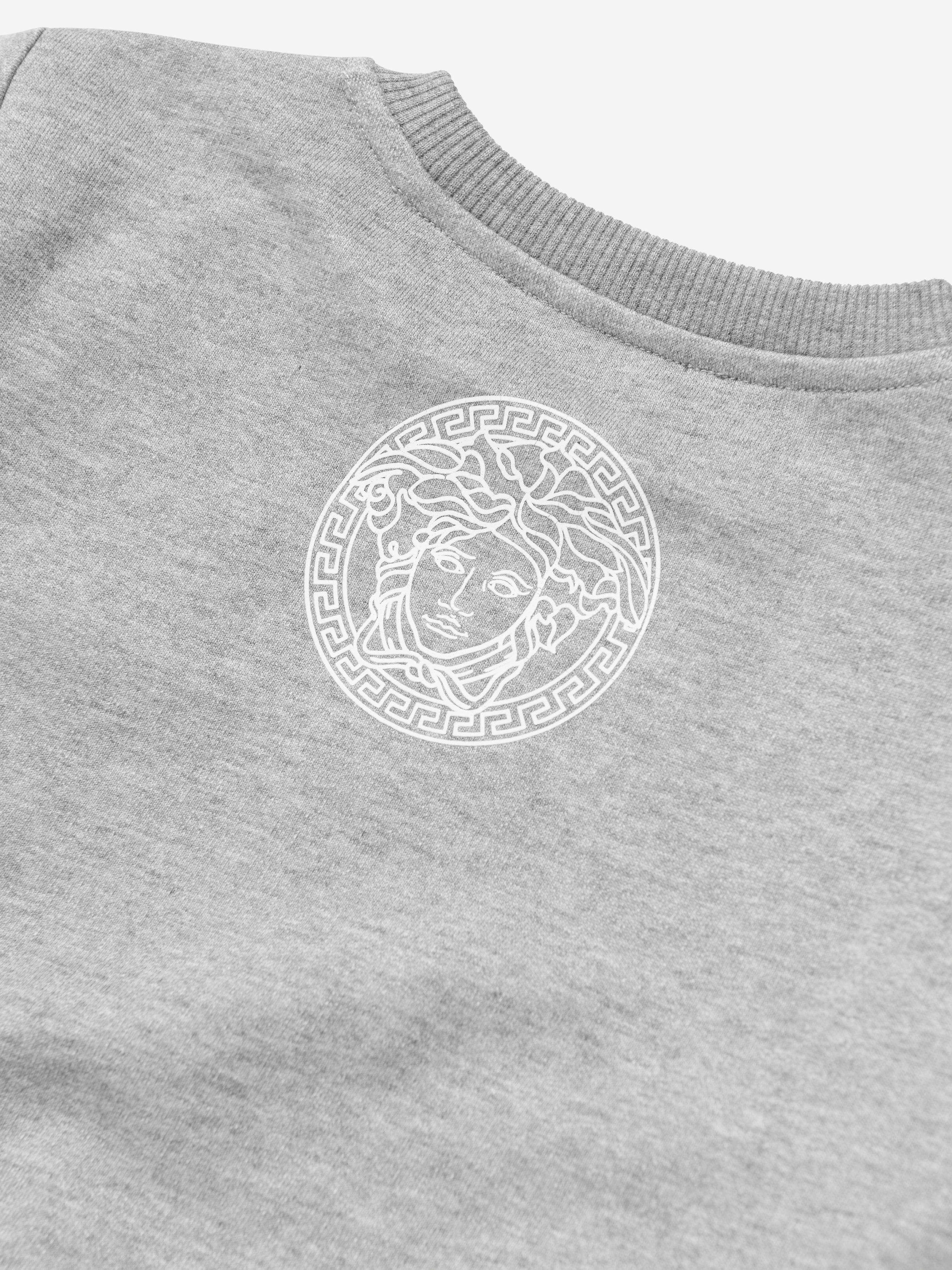 Versace Boys Logo Sweatshirt in Grey