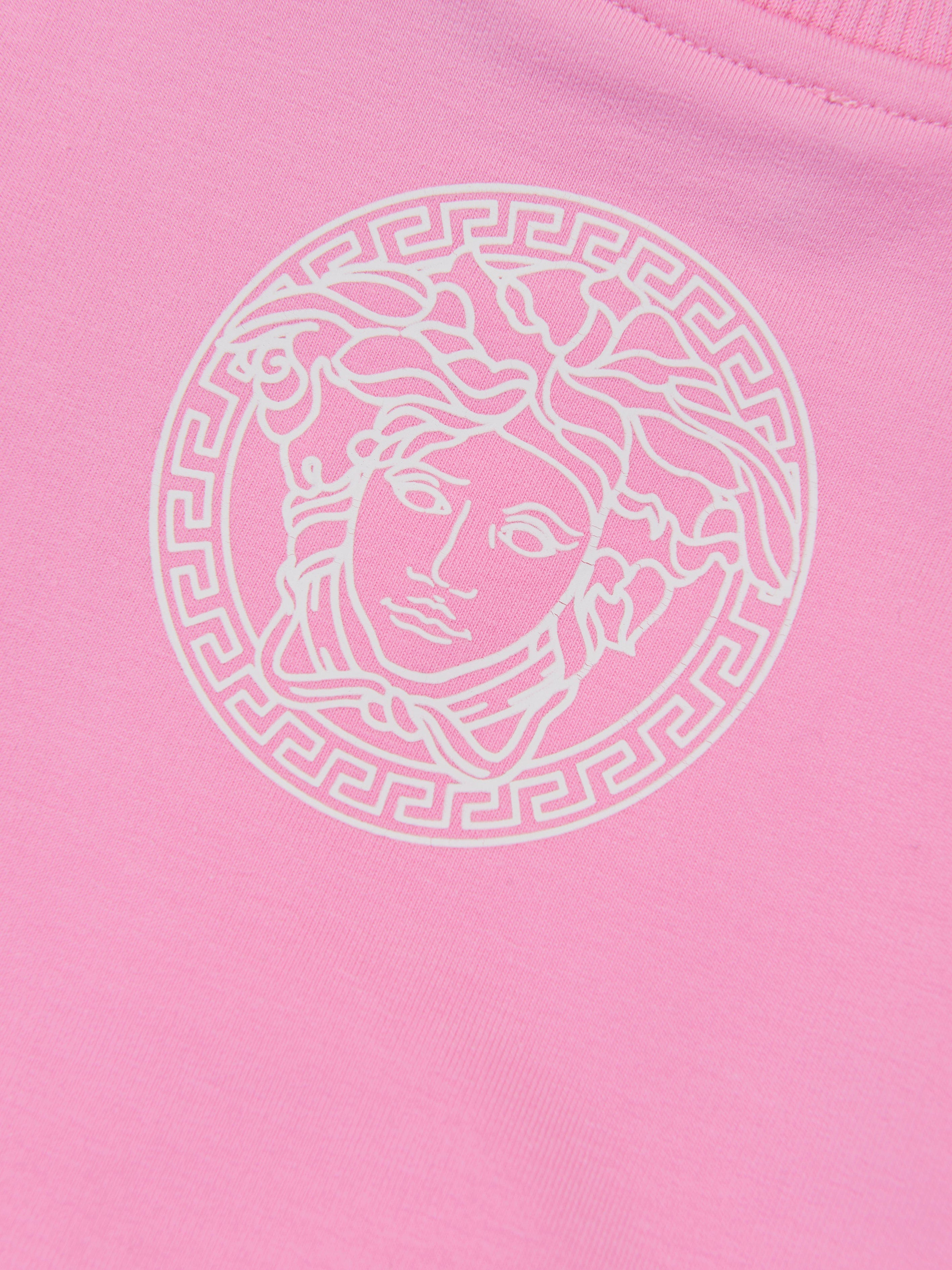 Versace Baby Girls Logo Sweatshirt in Pink