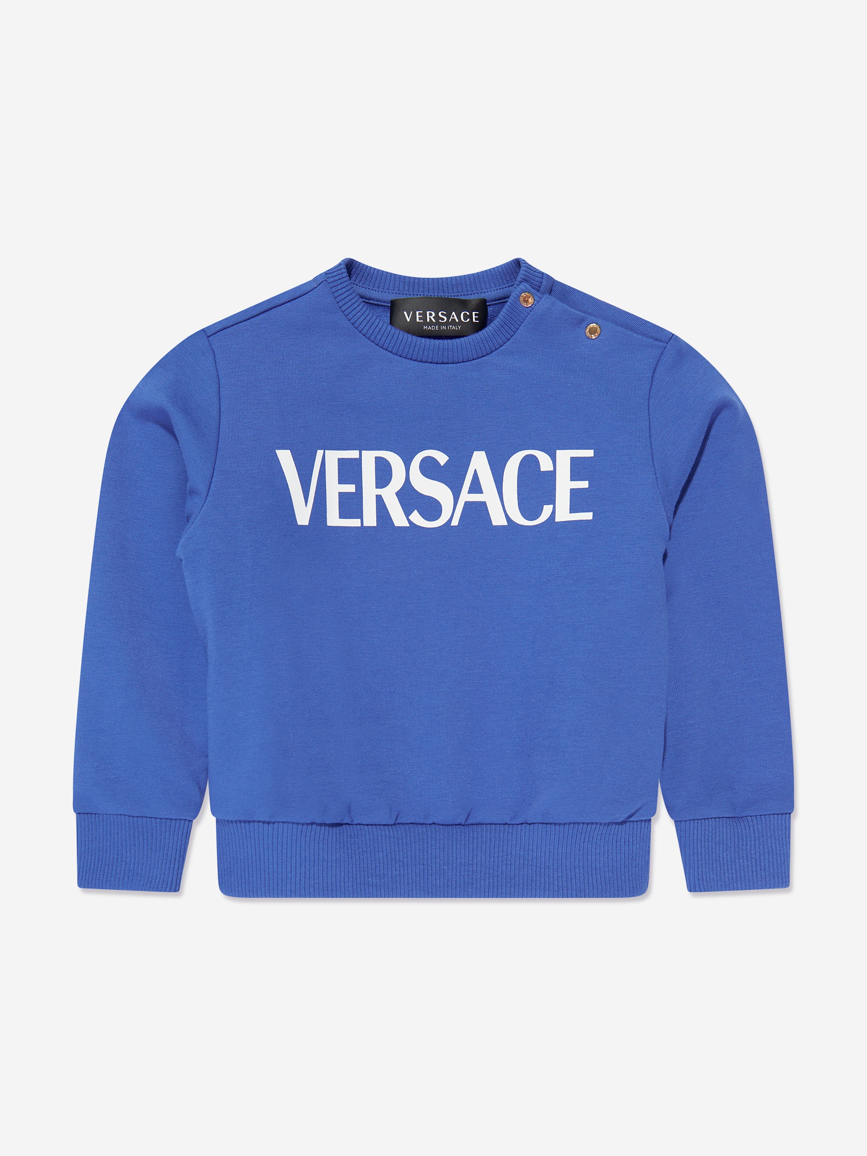 Versace Baby Boys Logo Sweatshirt in Blue