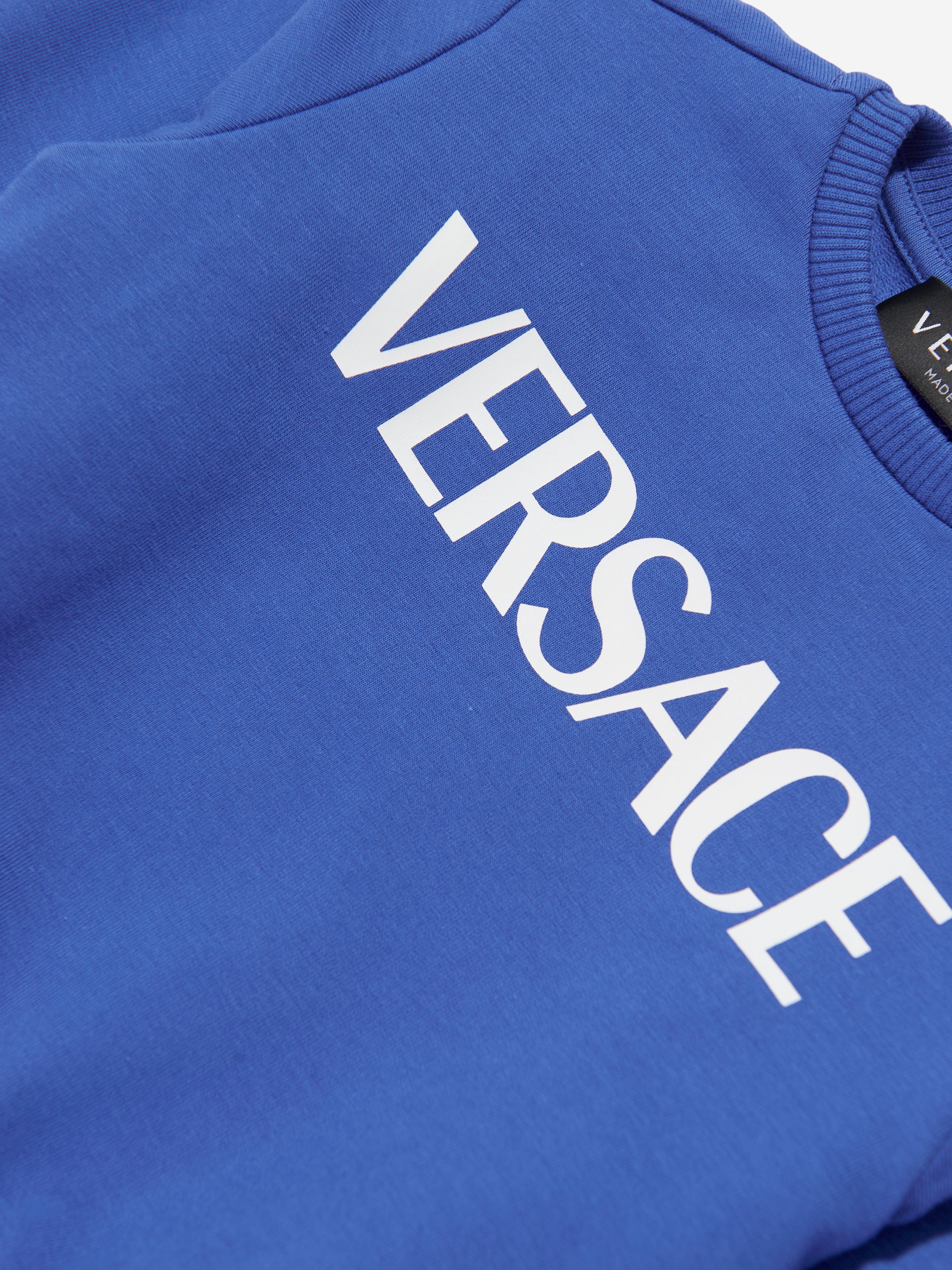 Versace Baby Boys Logo Sweatshirt in Blue