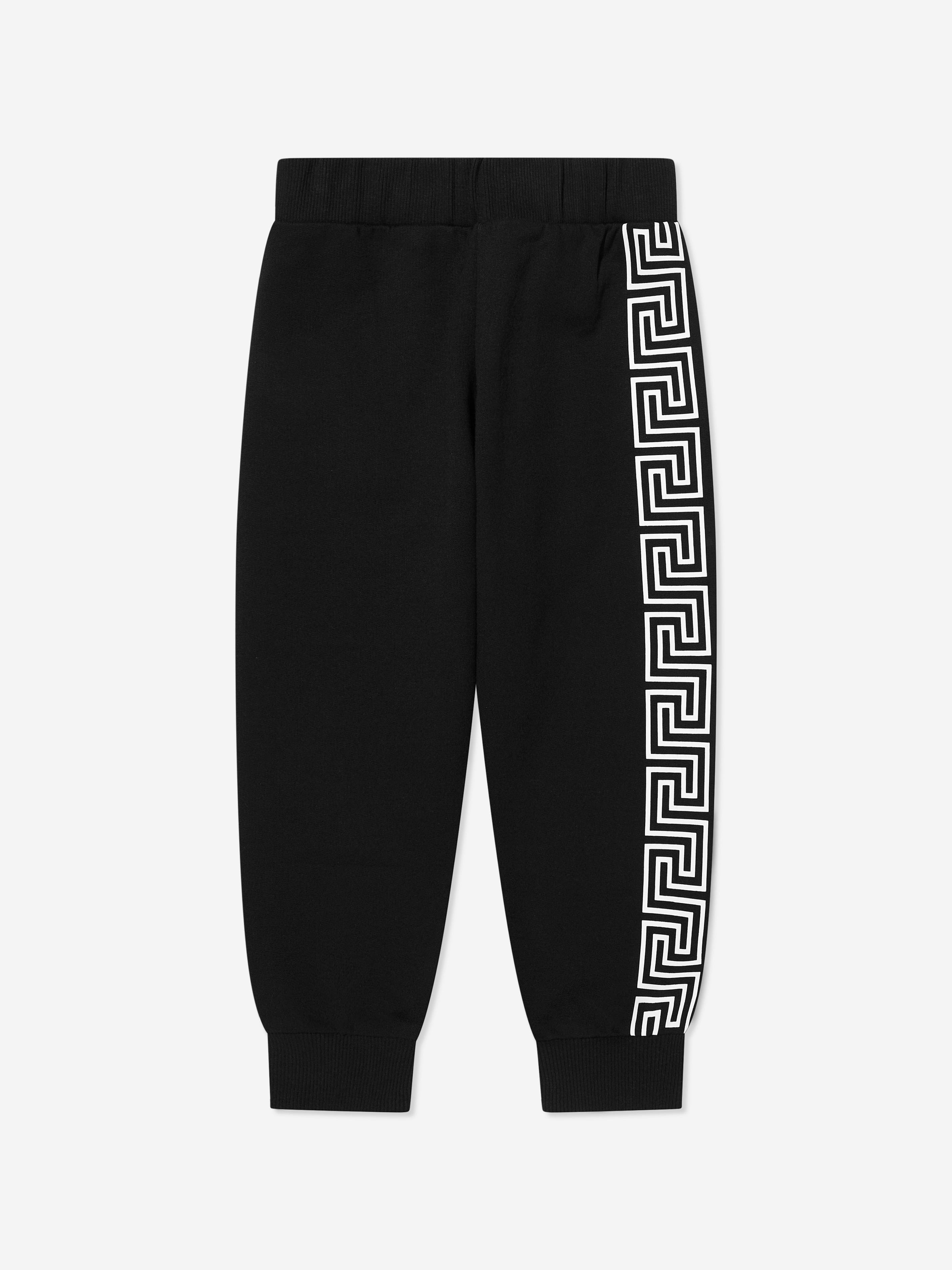 Versace Boys Logo Joggers in Black