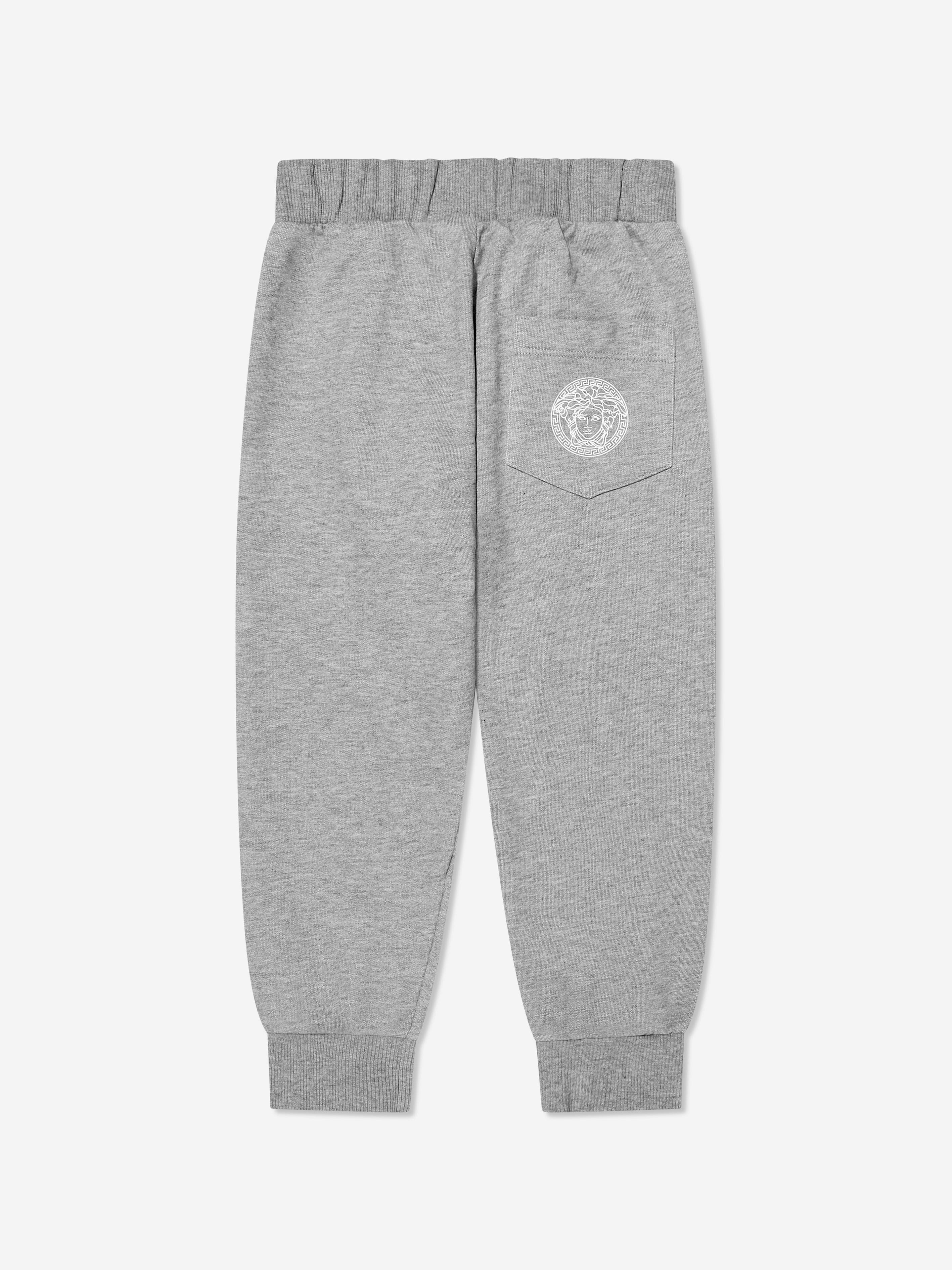 Versace Boys Logo Joggers in Grey