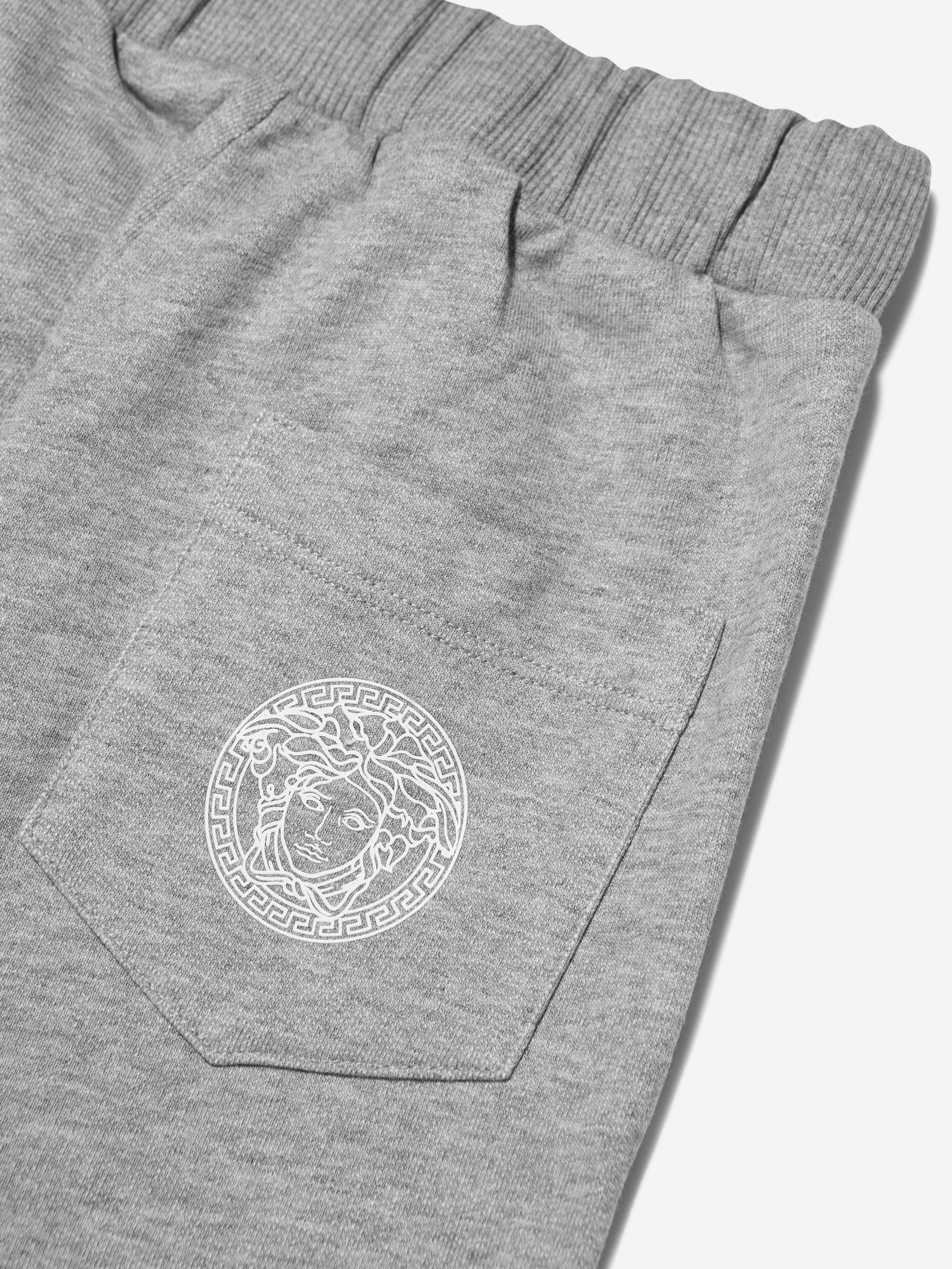 Versace Boys Logo Joggers in Grey