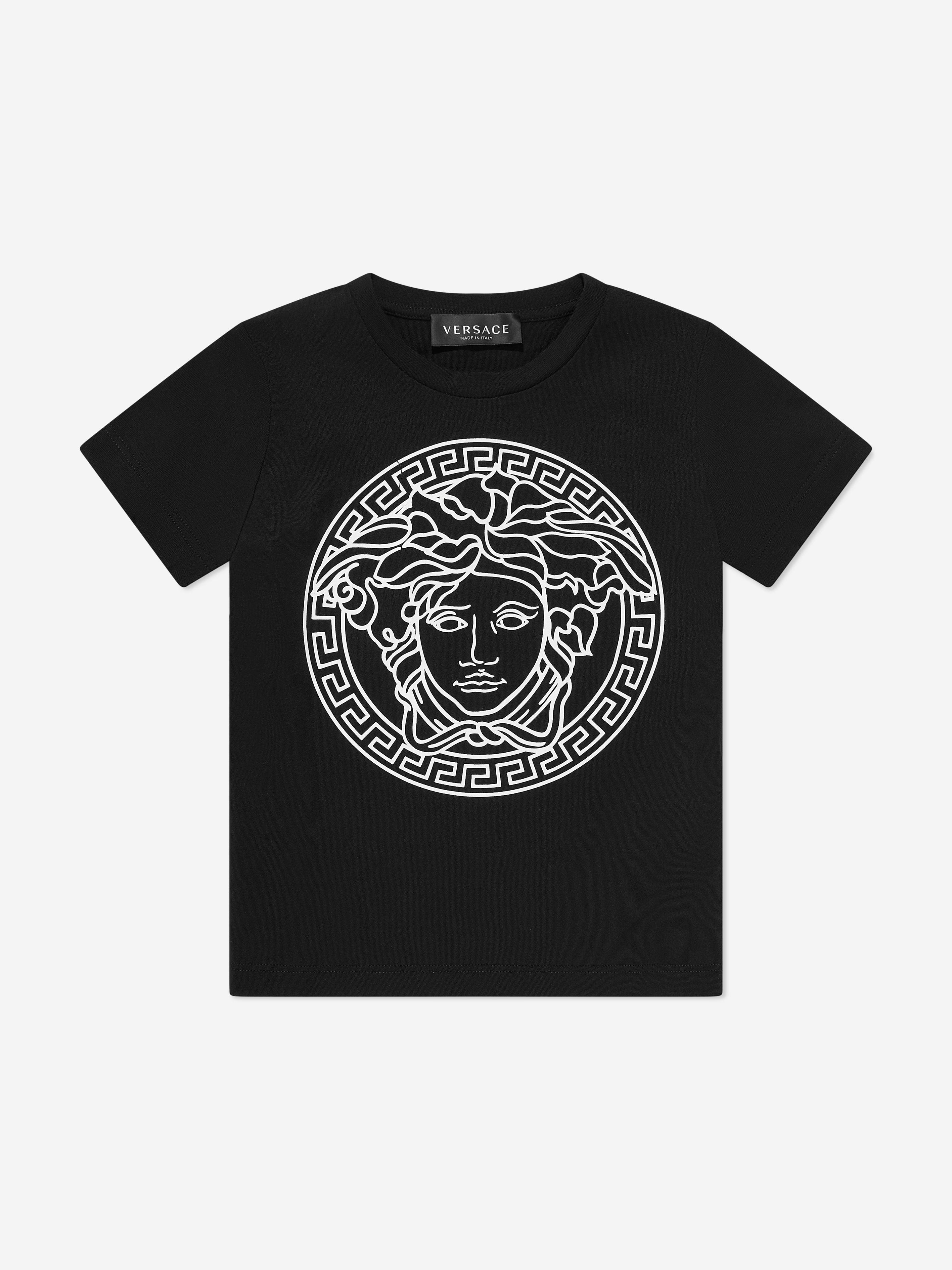 Versace Kids Medusa Logo T-Shirt in Black