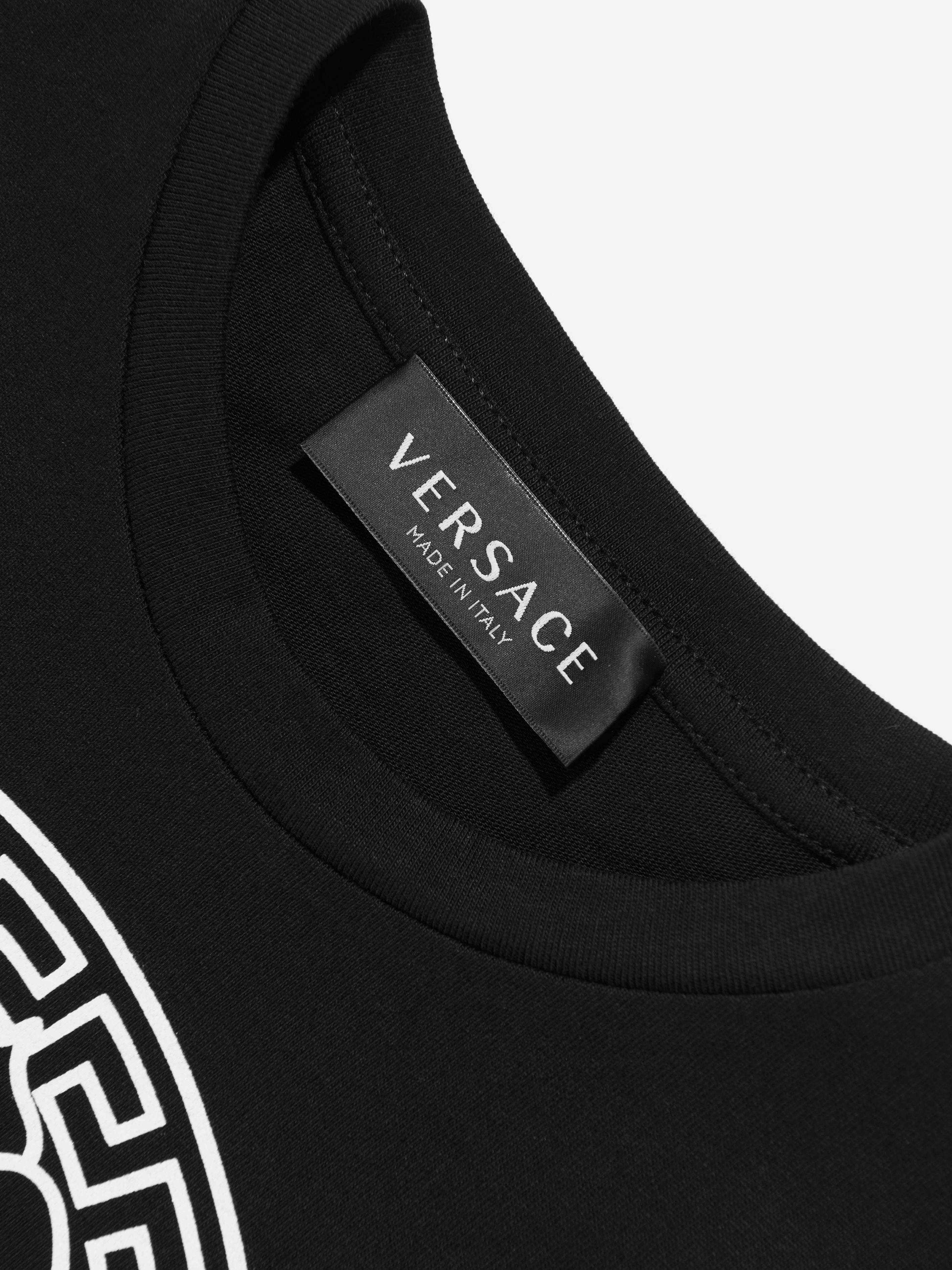 Versace Kids Medusa Logo T-Shirt in Black