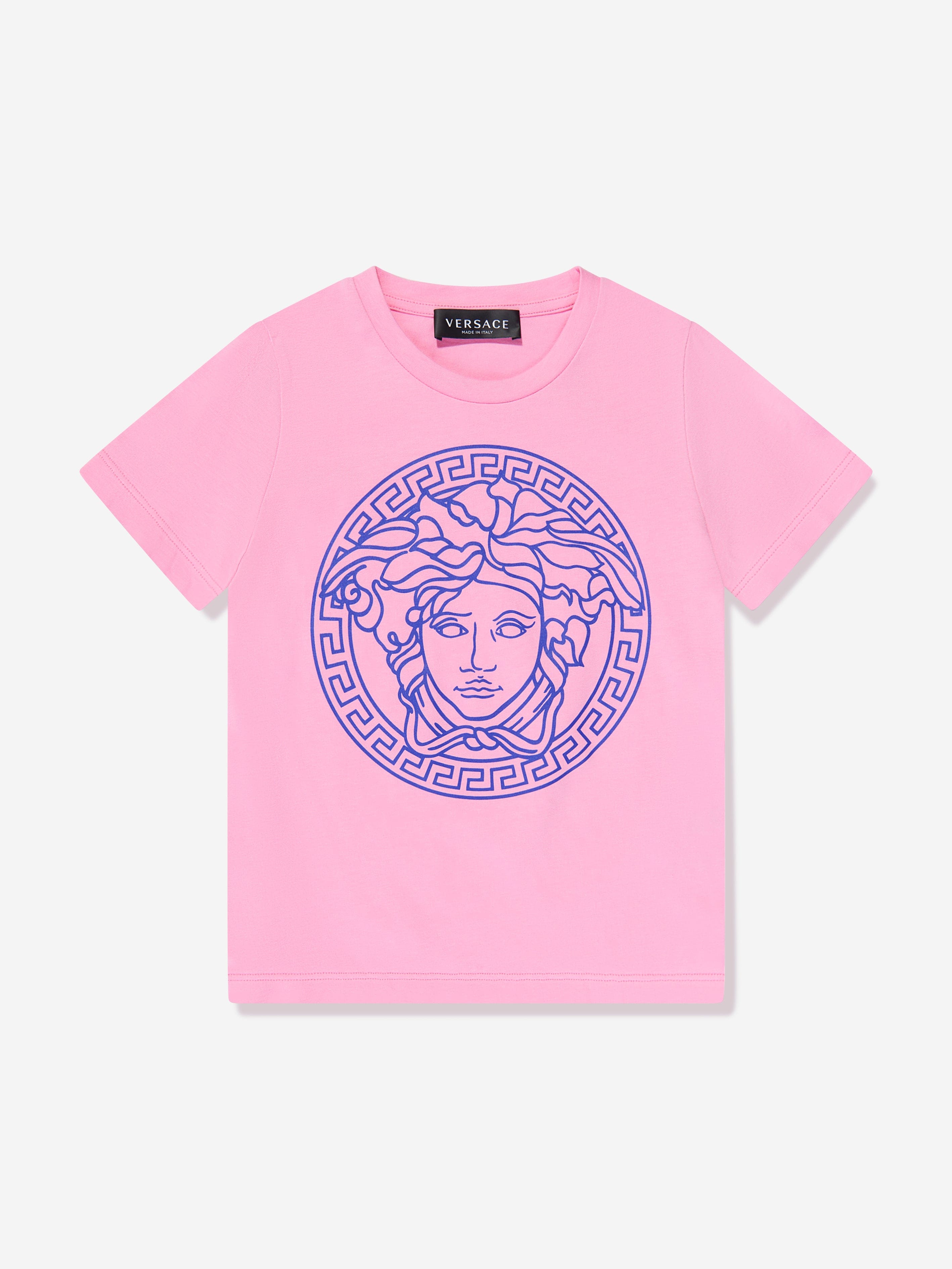 Versace Girls Medusa Logo T-Shirt in Pink