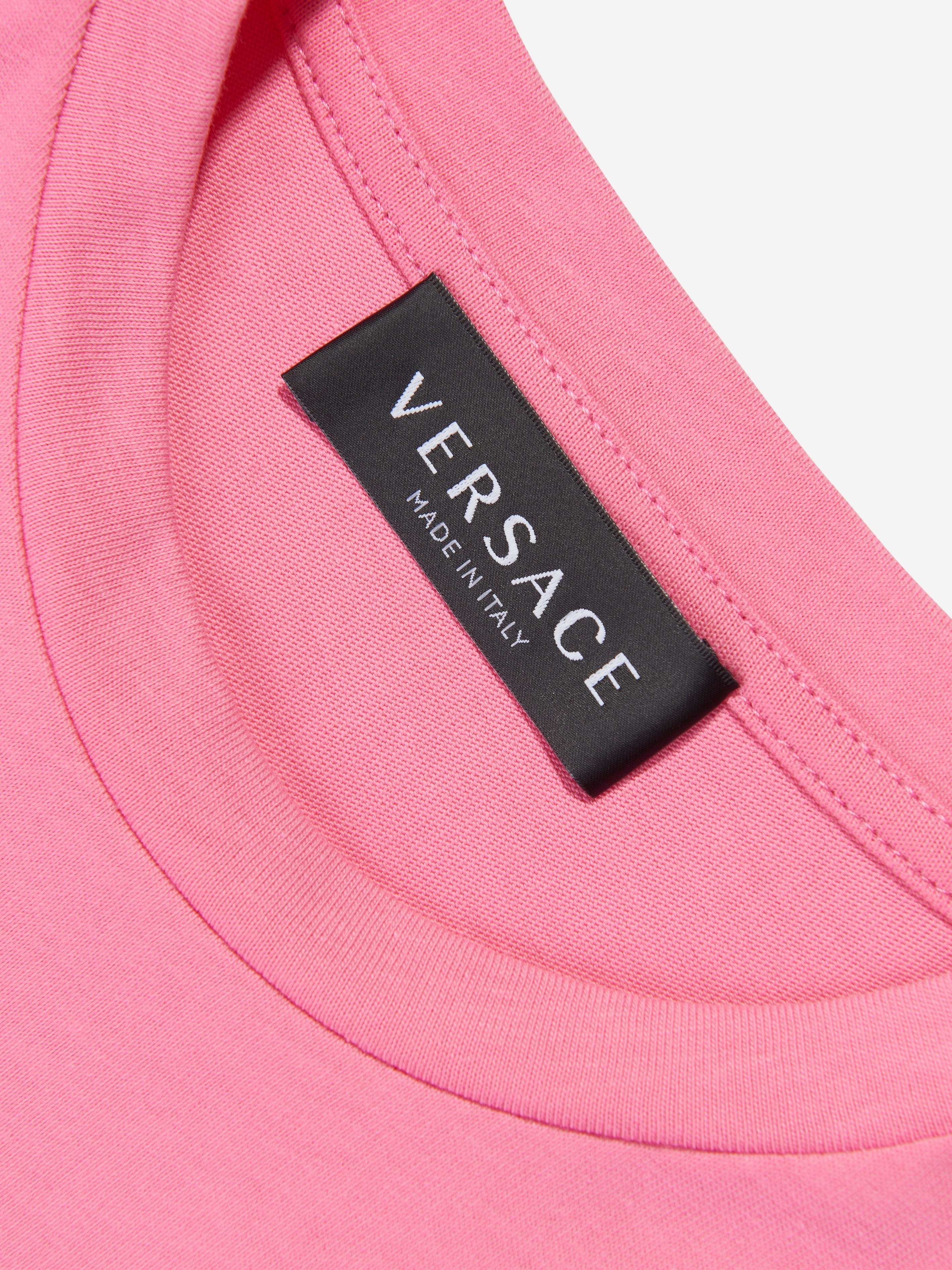 Versace Girls Logo T-Shirt in Pink