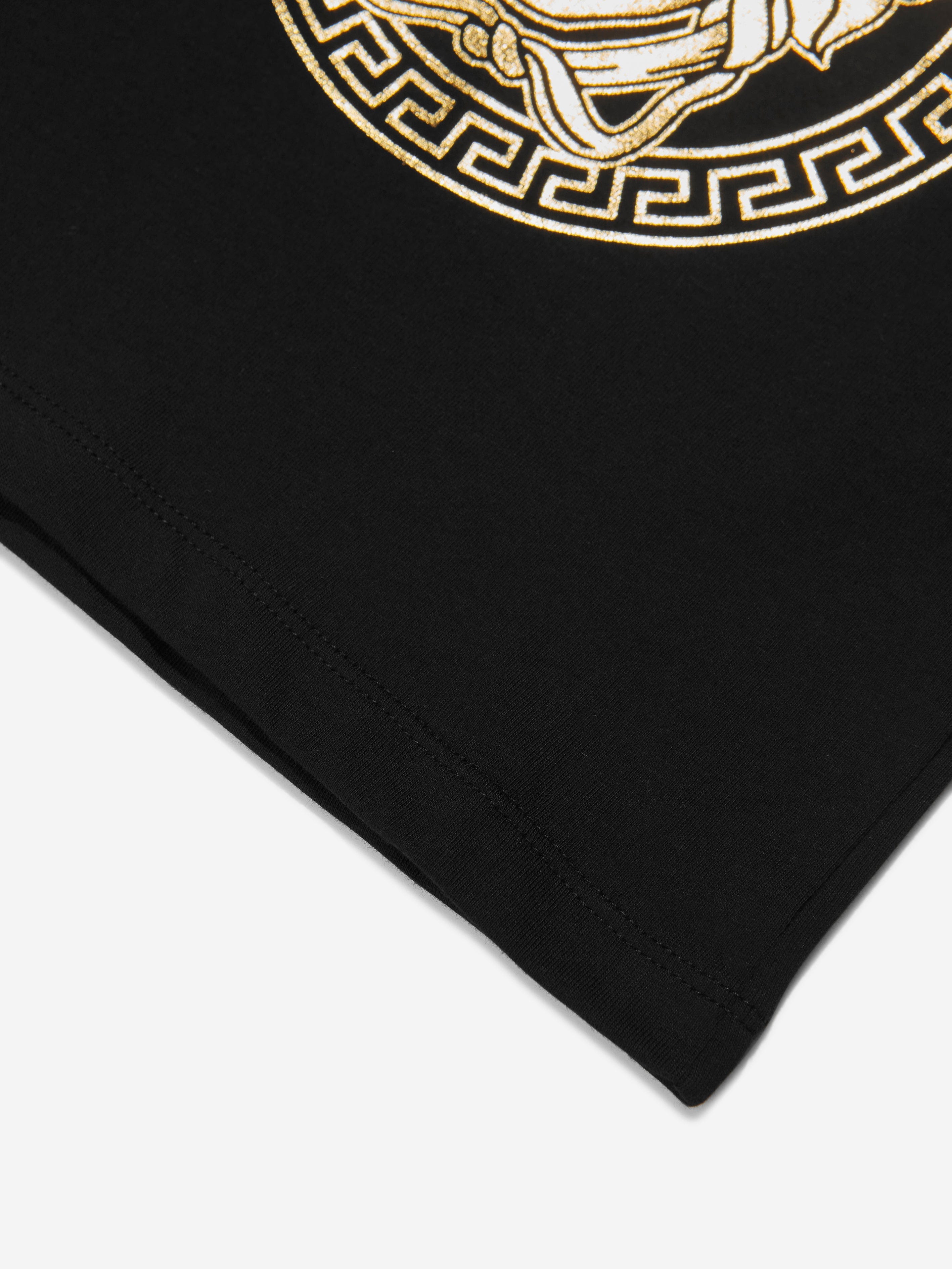 Versace Kids Medusa Logo T-Shirt in Black