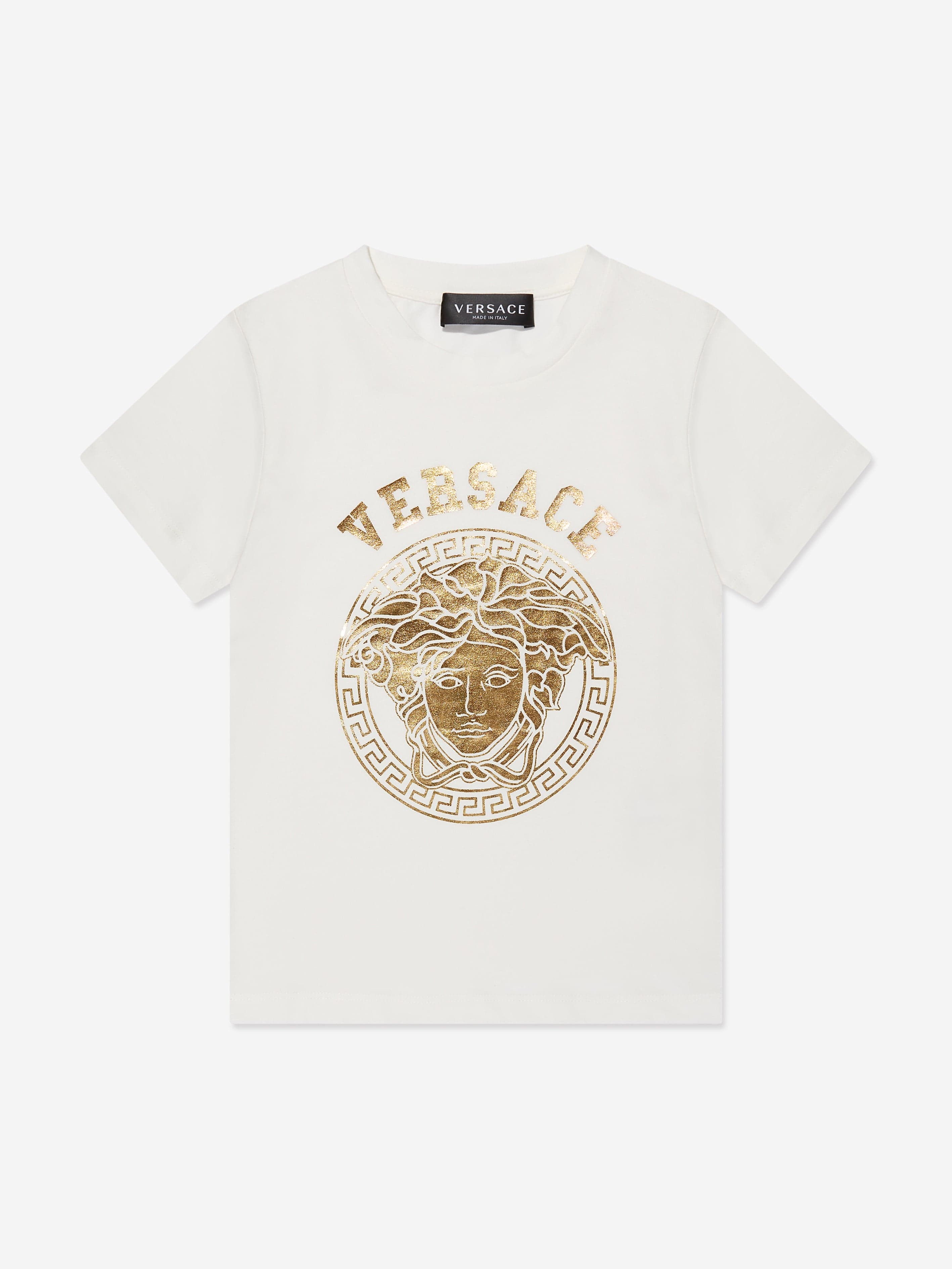 Versace Kids Medusa Logo T-Shirt in White