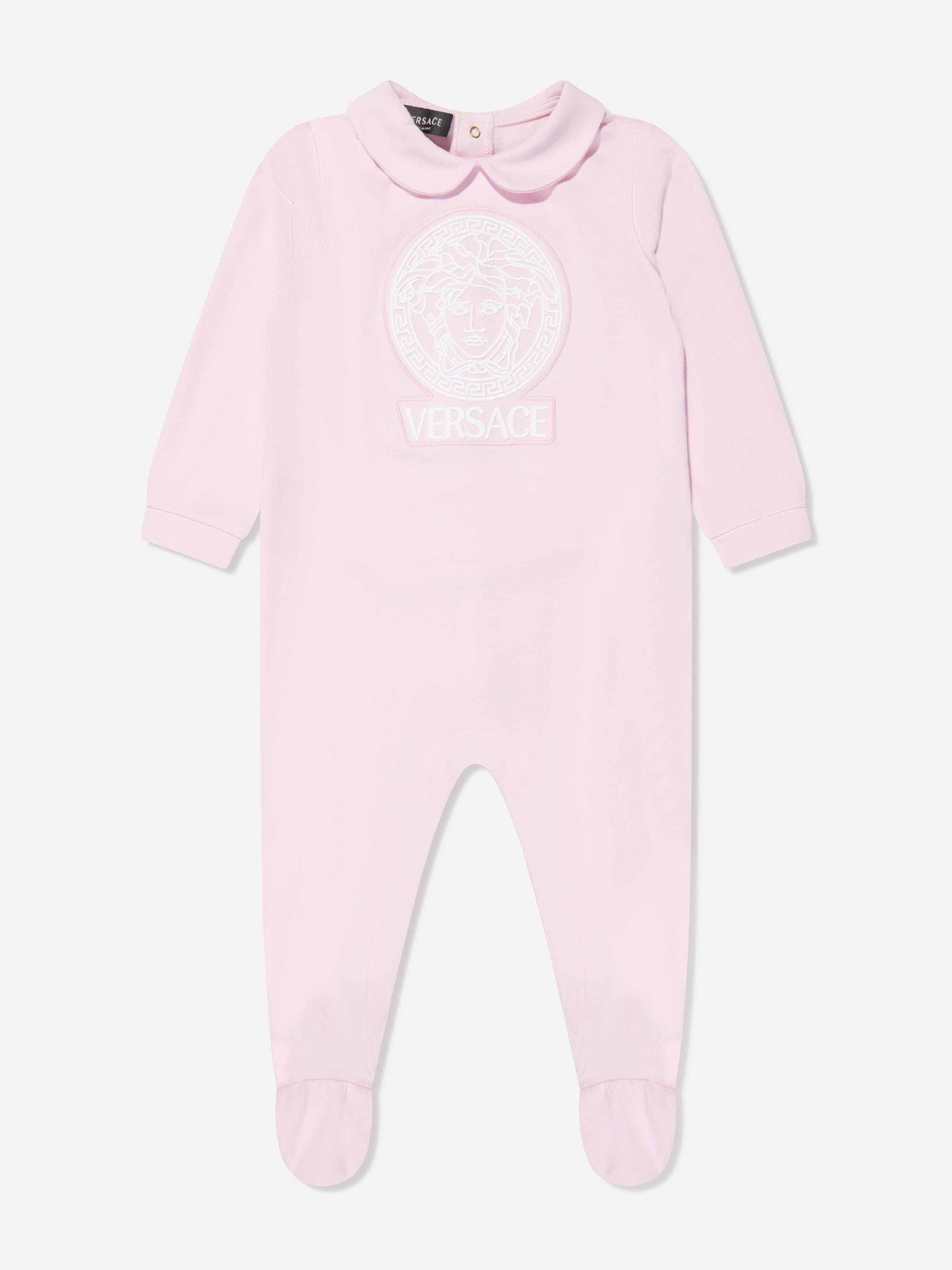 Versace Baby Girls Logo Babygrow in Pink