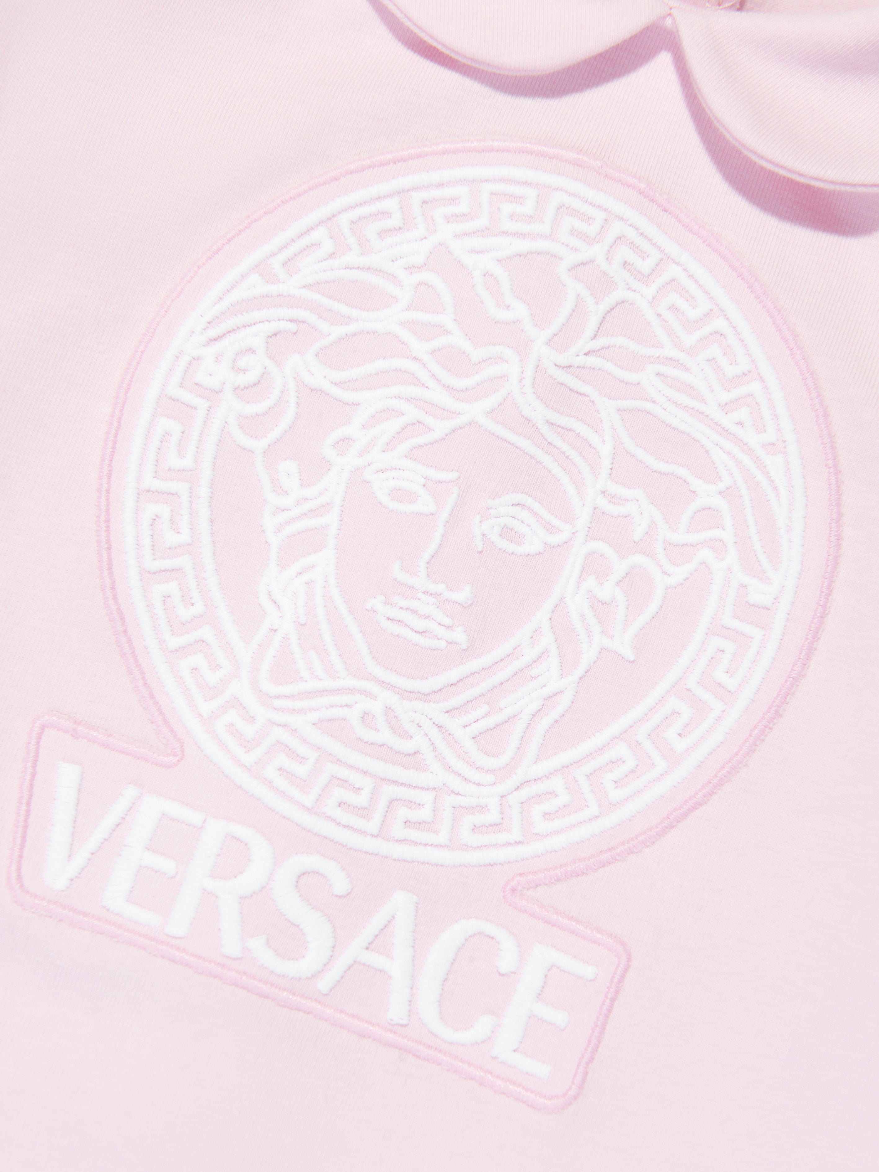 Versace Baby Girls Logo Babygrow in Pink