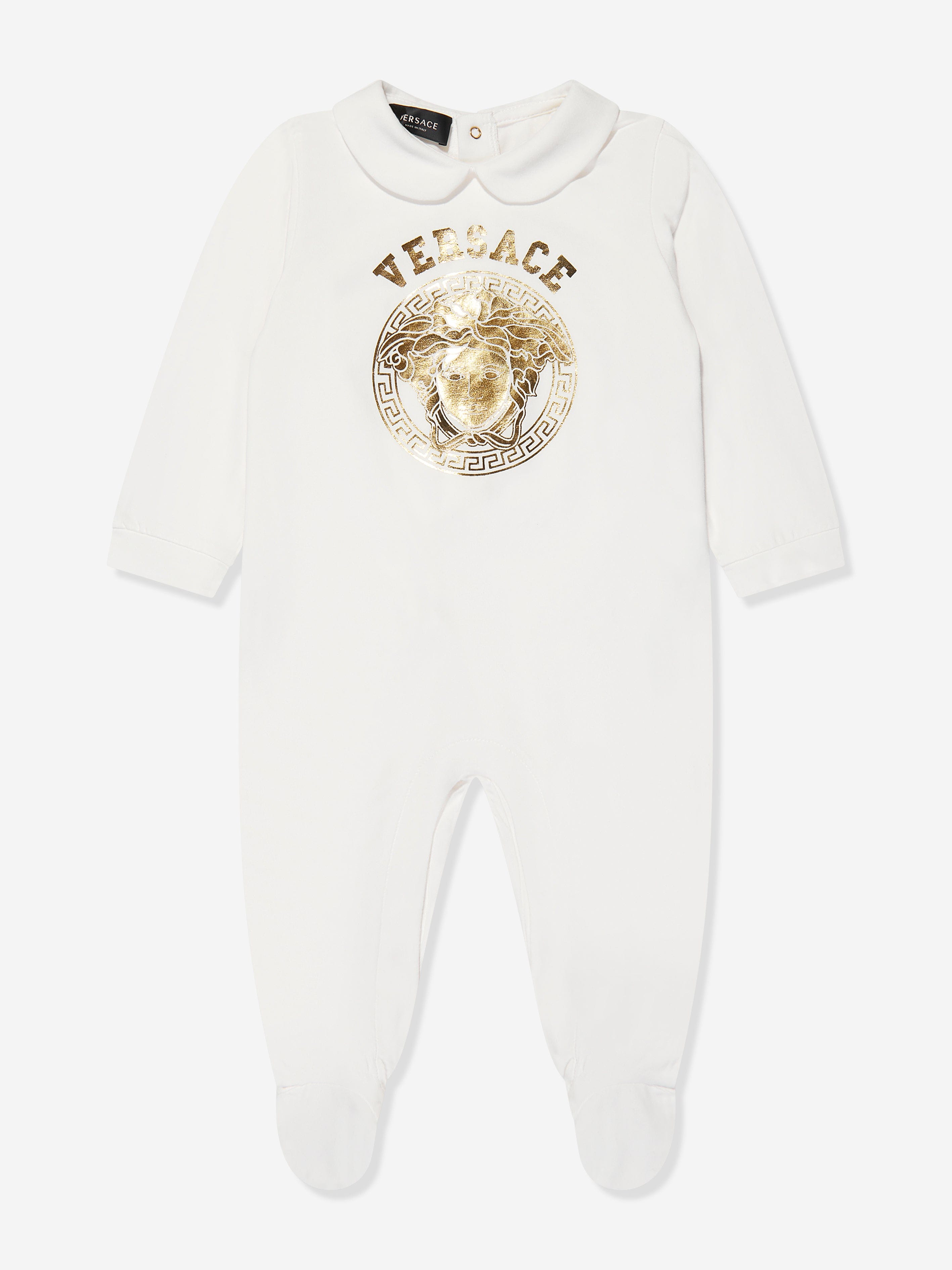 Versace Baby Medusa Logo Babygrow in White