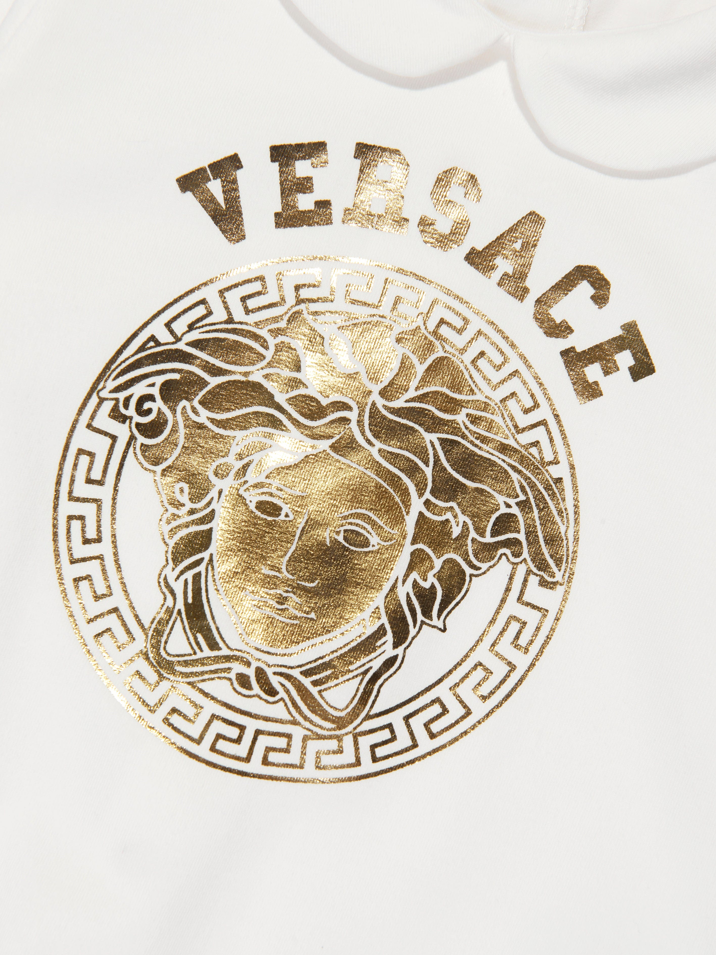 Versace Baby Medusa Logo Babygrow in White