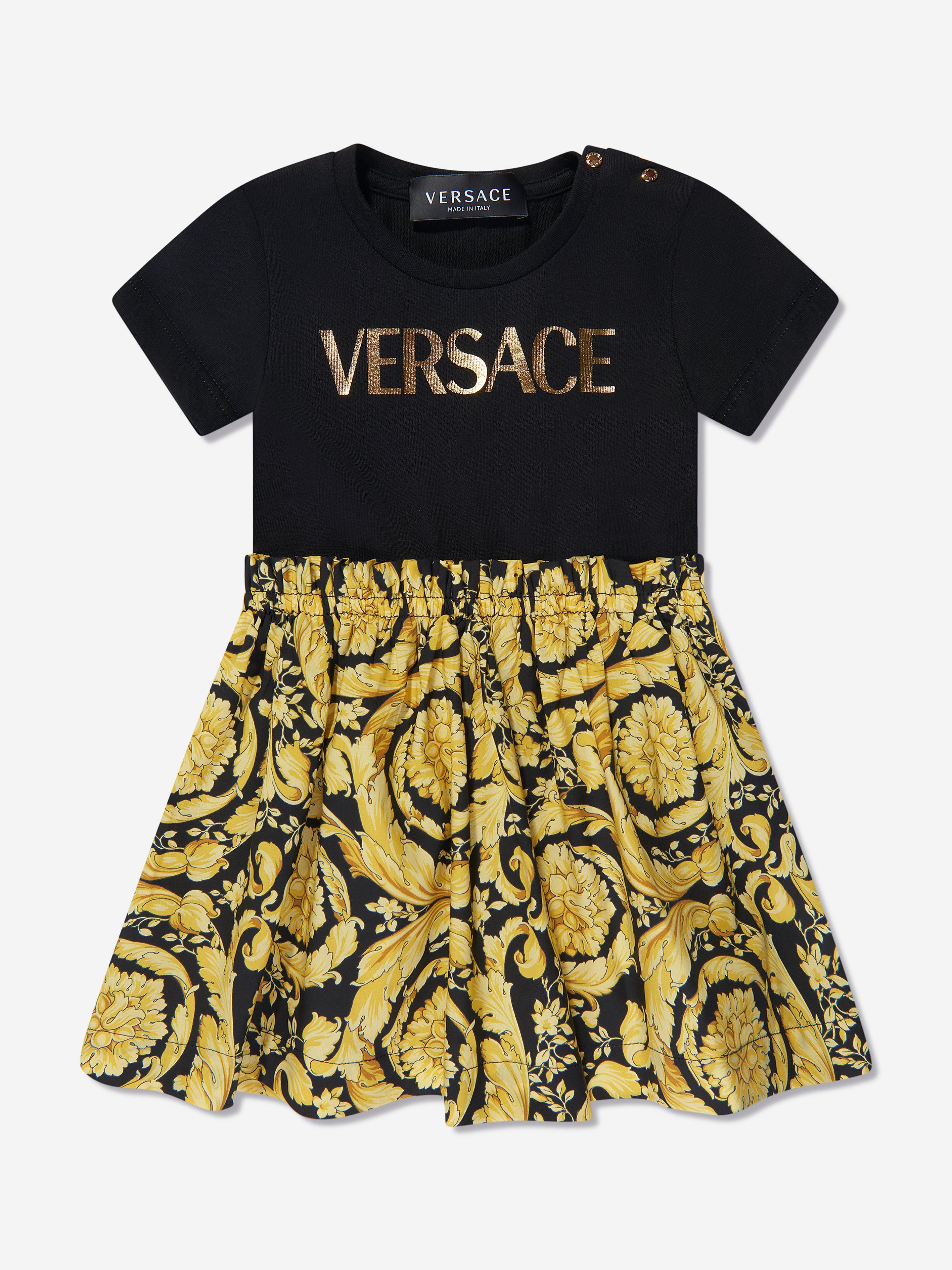 Versace Baby Girls Barocco Dress in Black