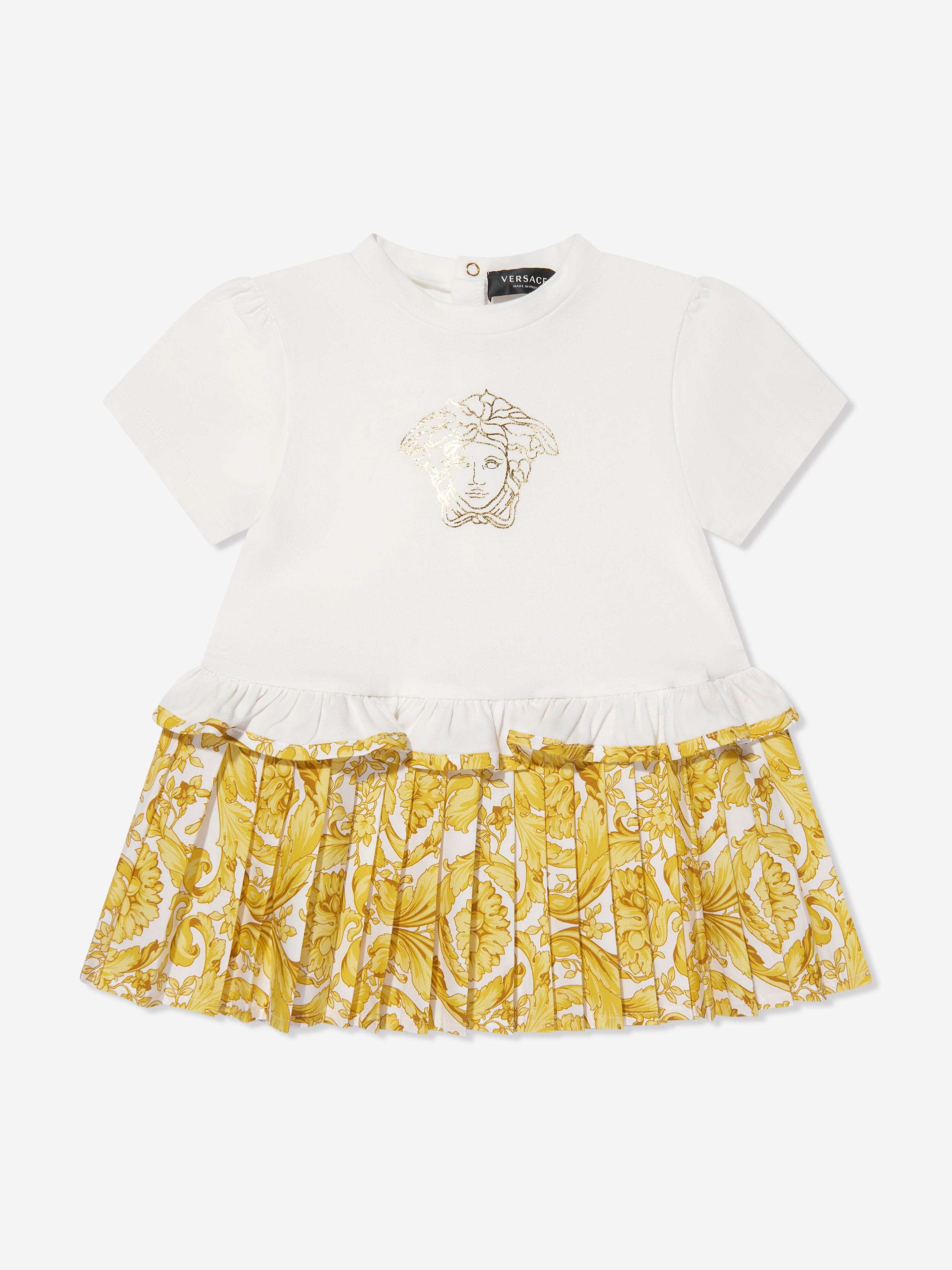 Versace Baby Girls Dress With Knickers in White