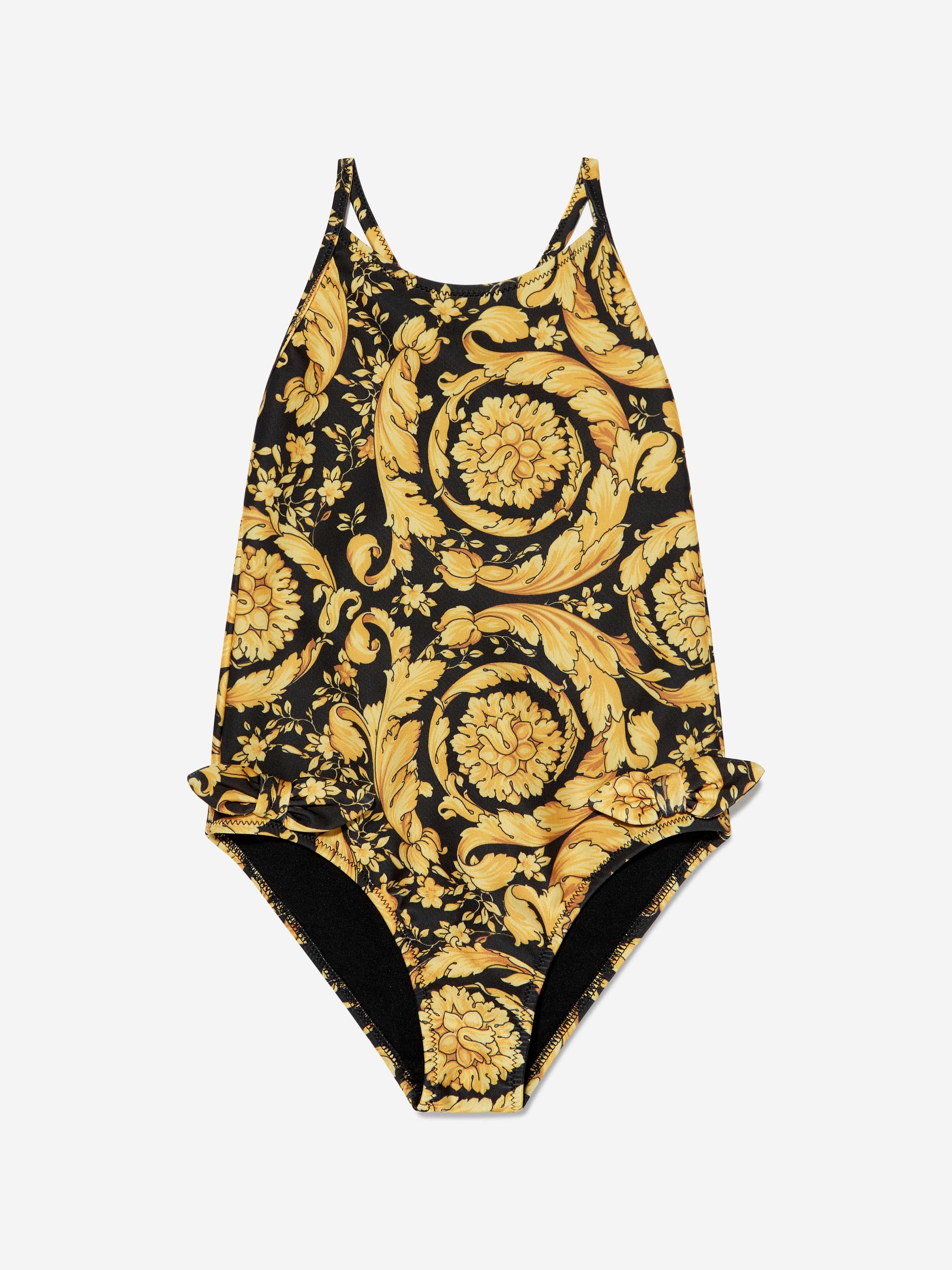 Versace Girls Barocco Swimsuit in Black