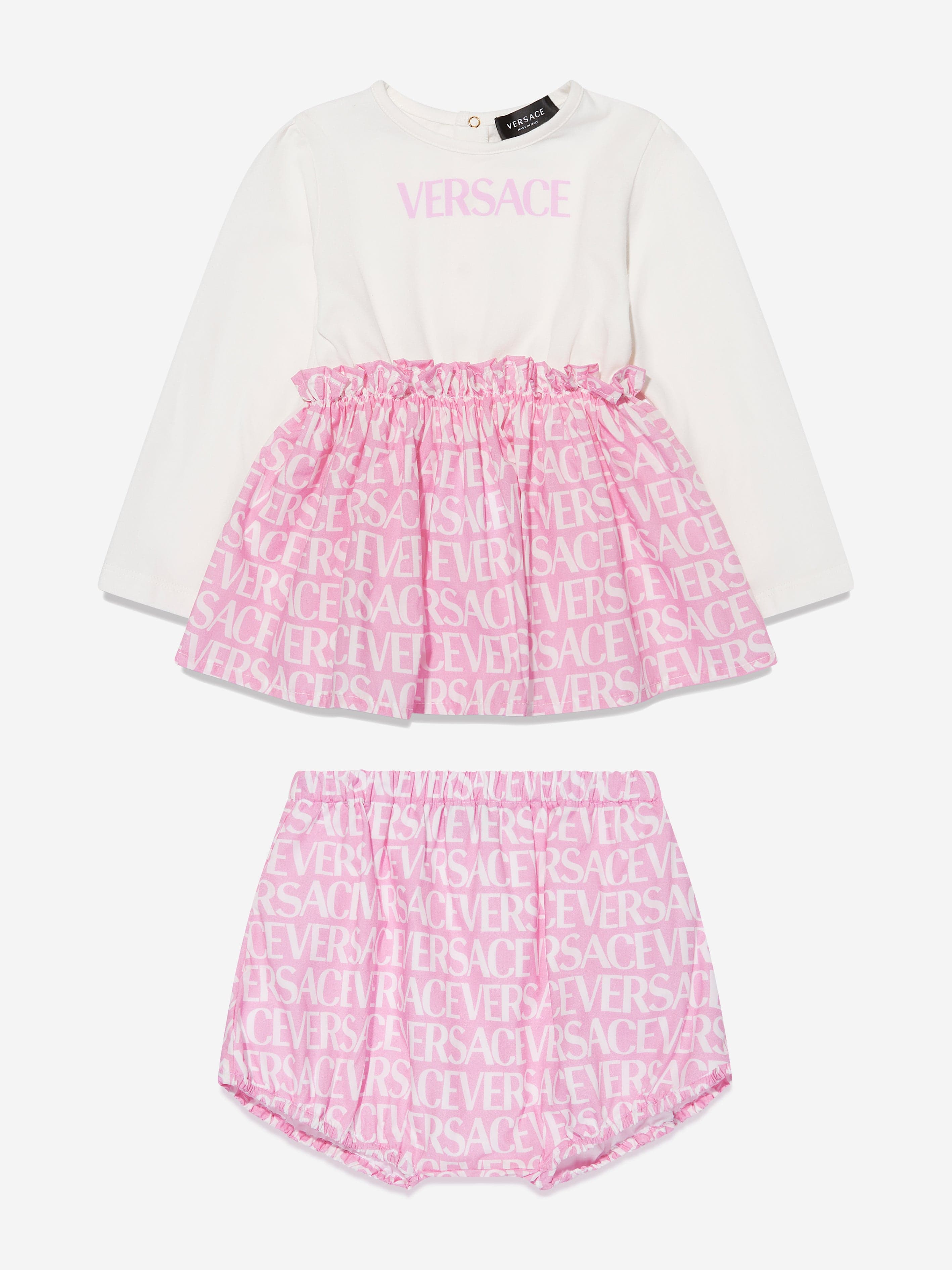 Versace Baby Girls Dress With Knickers in Pink