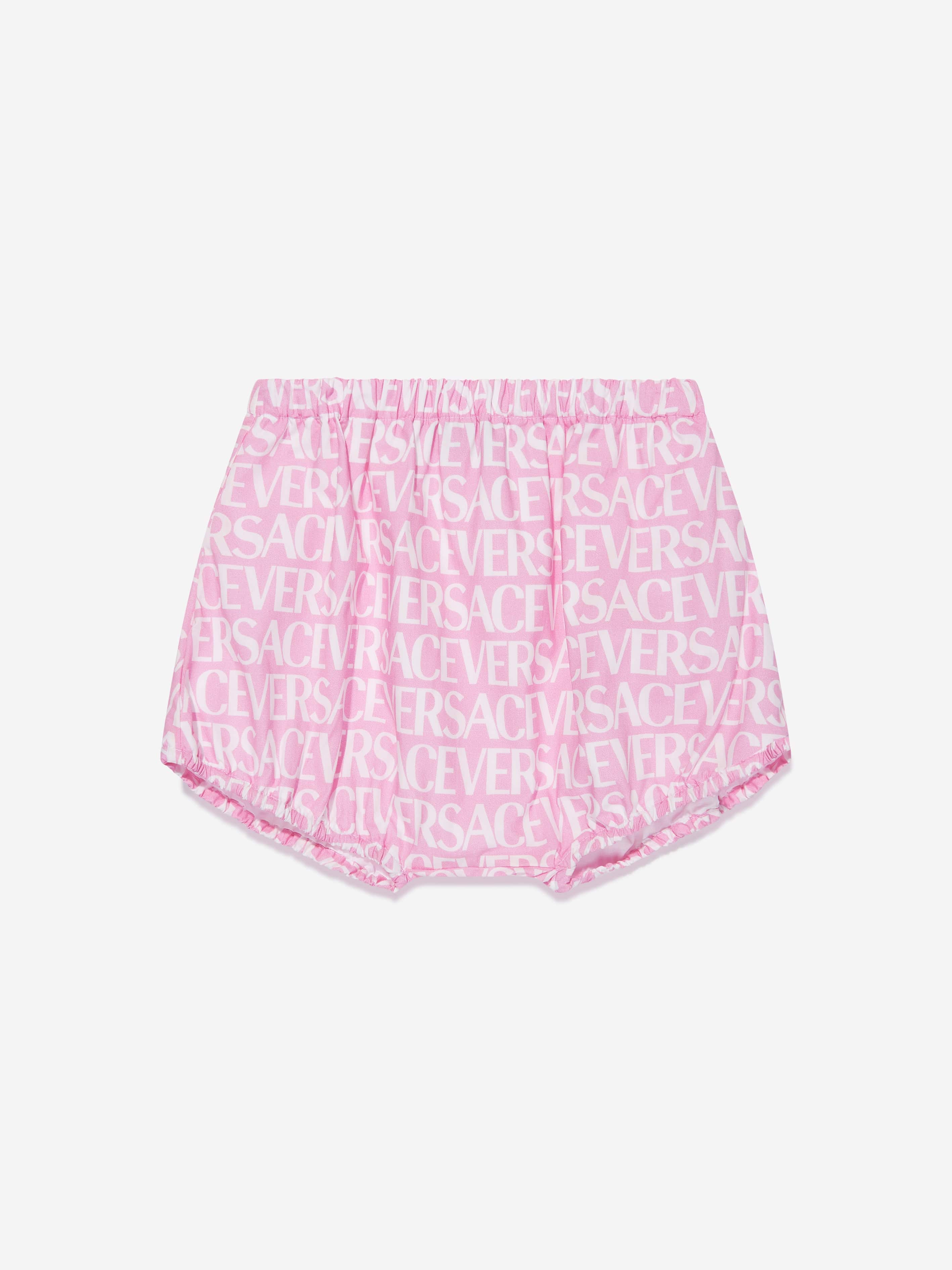 Versace Baby Girls Dress With Knickers in Pink