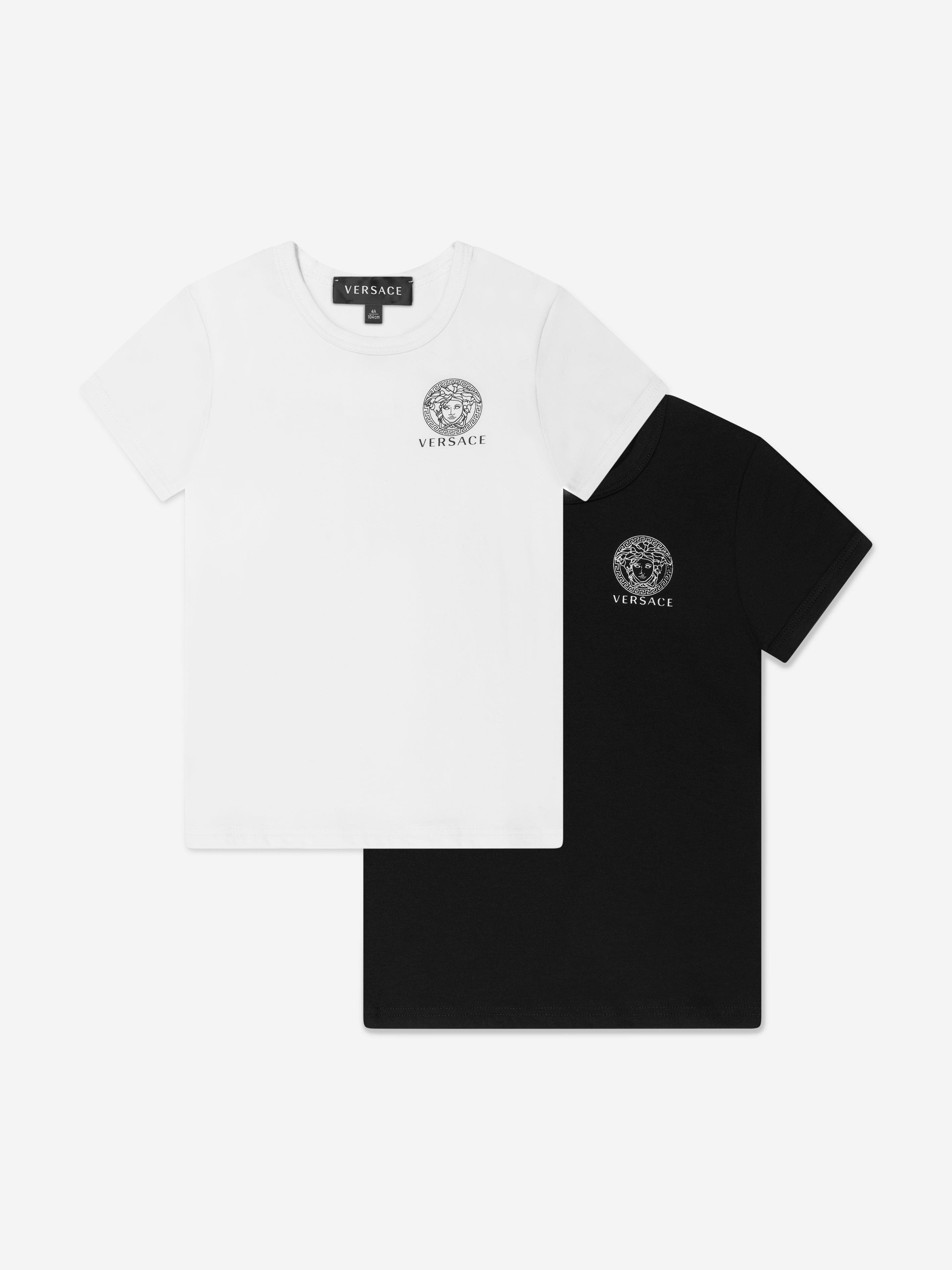 Versace Boys 2 Pack T-Shirt Set in Black